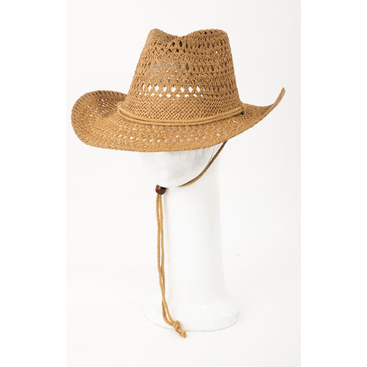 Fame Rope Strap Straw Braided Hat