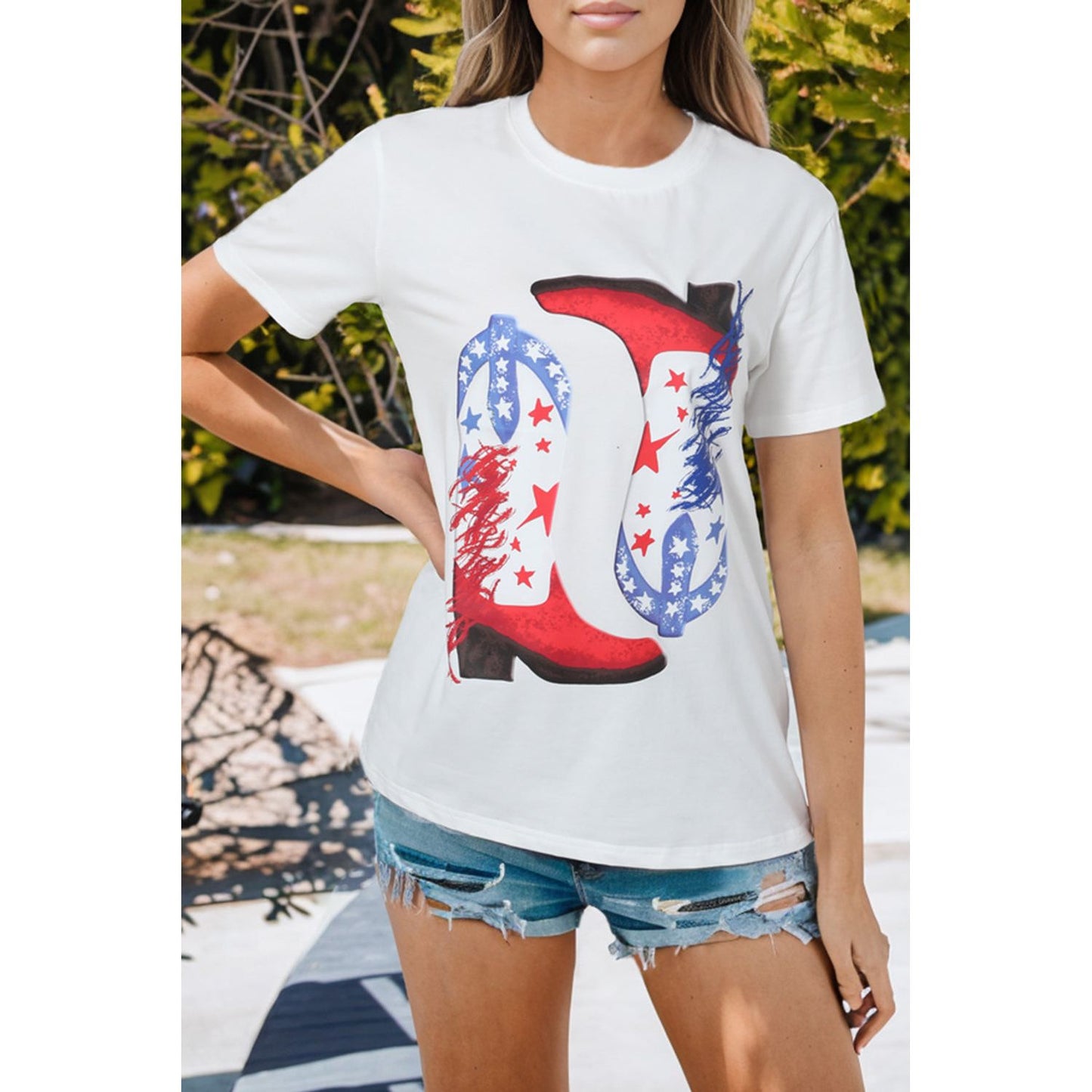 Star Cowboy Boots Graphic Tee