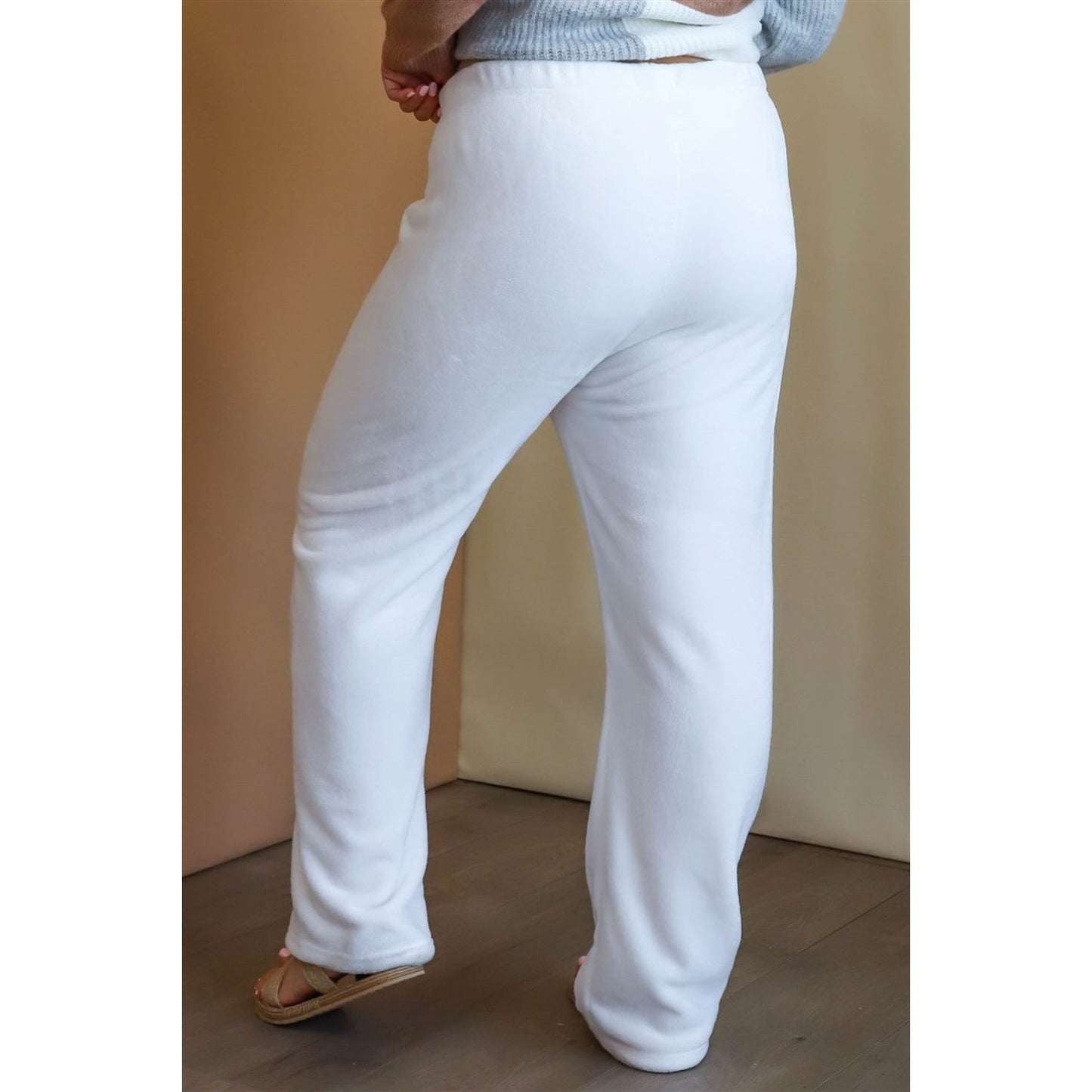 Active Usa Plus Size Elastic Waist Wide Leg Pants