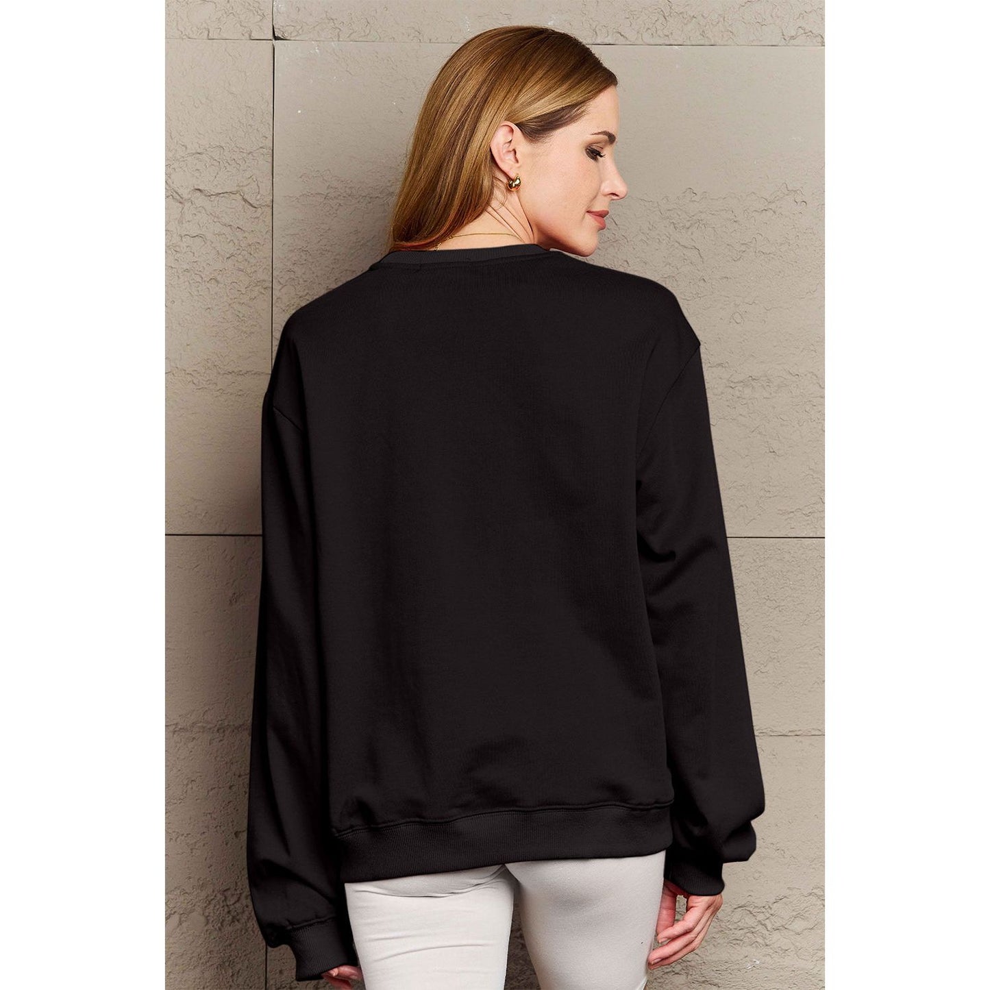 Simply Love Full Size ROCK & ROLL Round Neck Sweatshirt