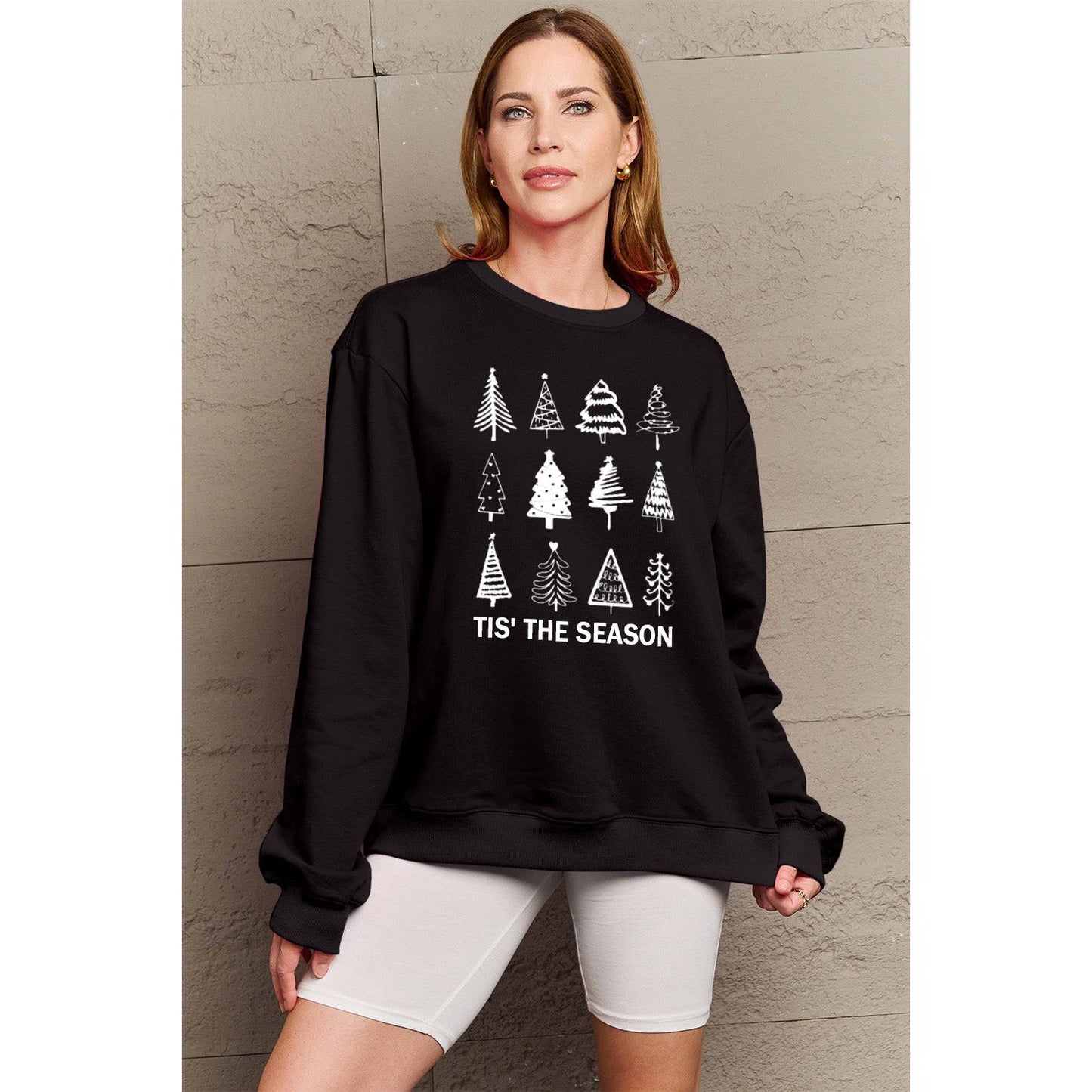 Simply Love Full Size Christmas Tree Graphic Sweatshirt