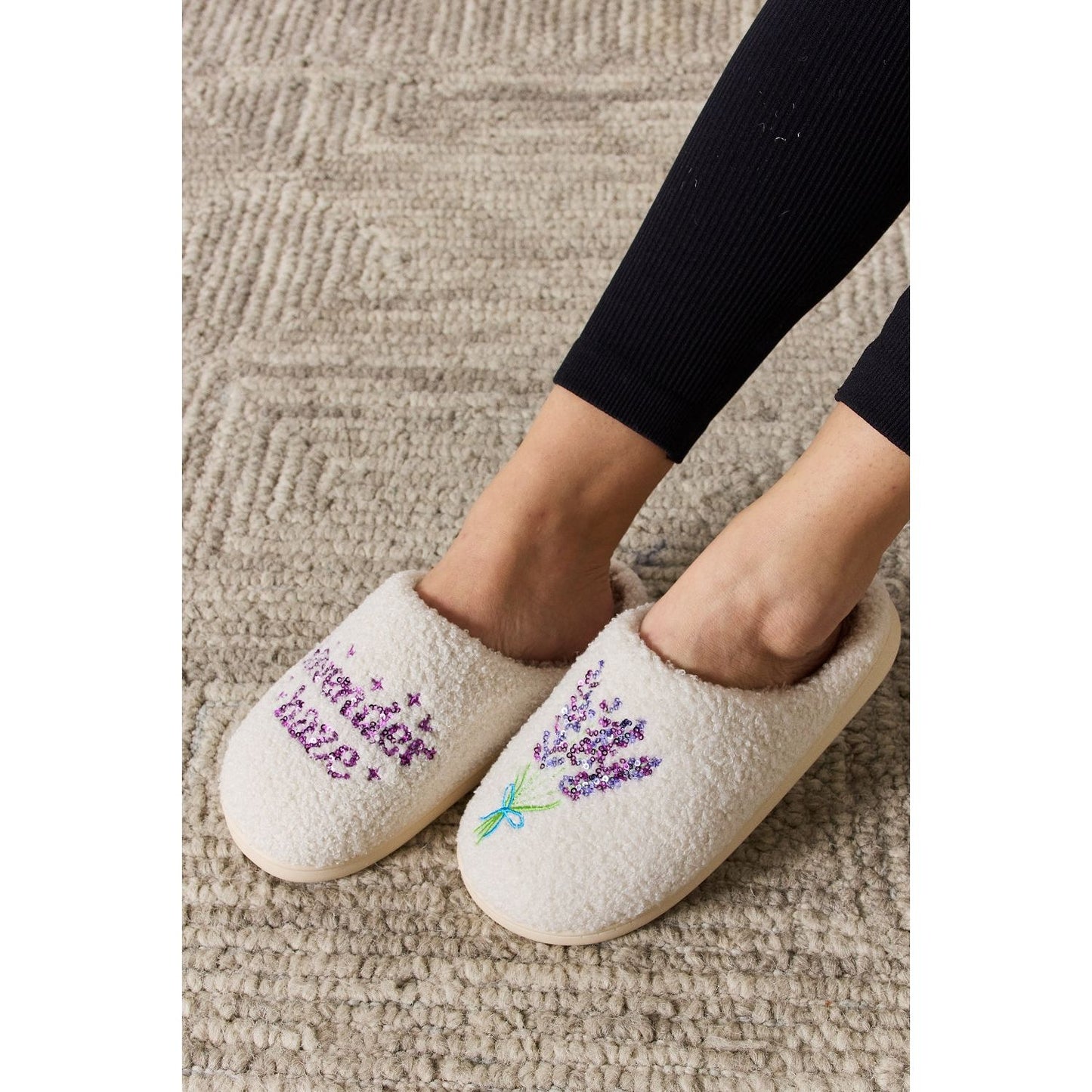 Melody Sequin Pattern Cozy Slippers