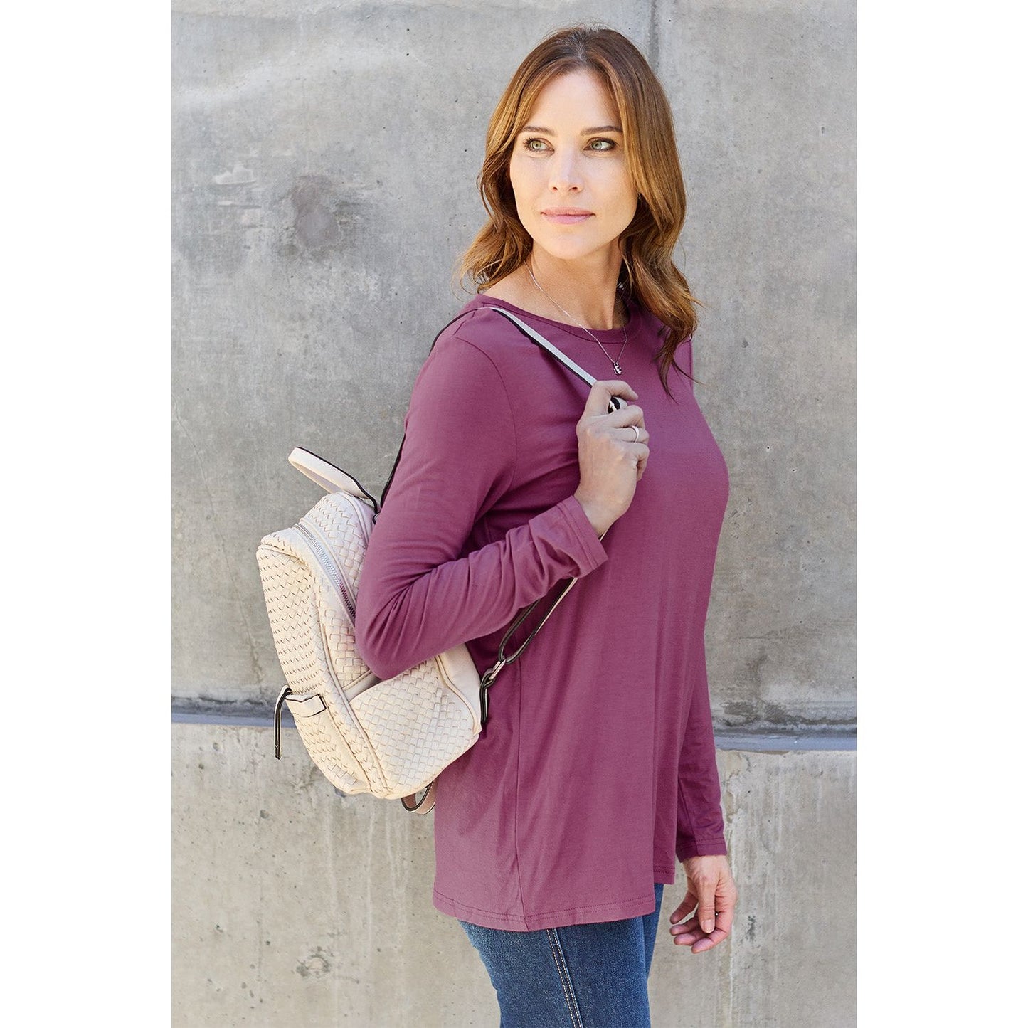 Basic Bae Full Size Round Neck Long Sleeve Top