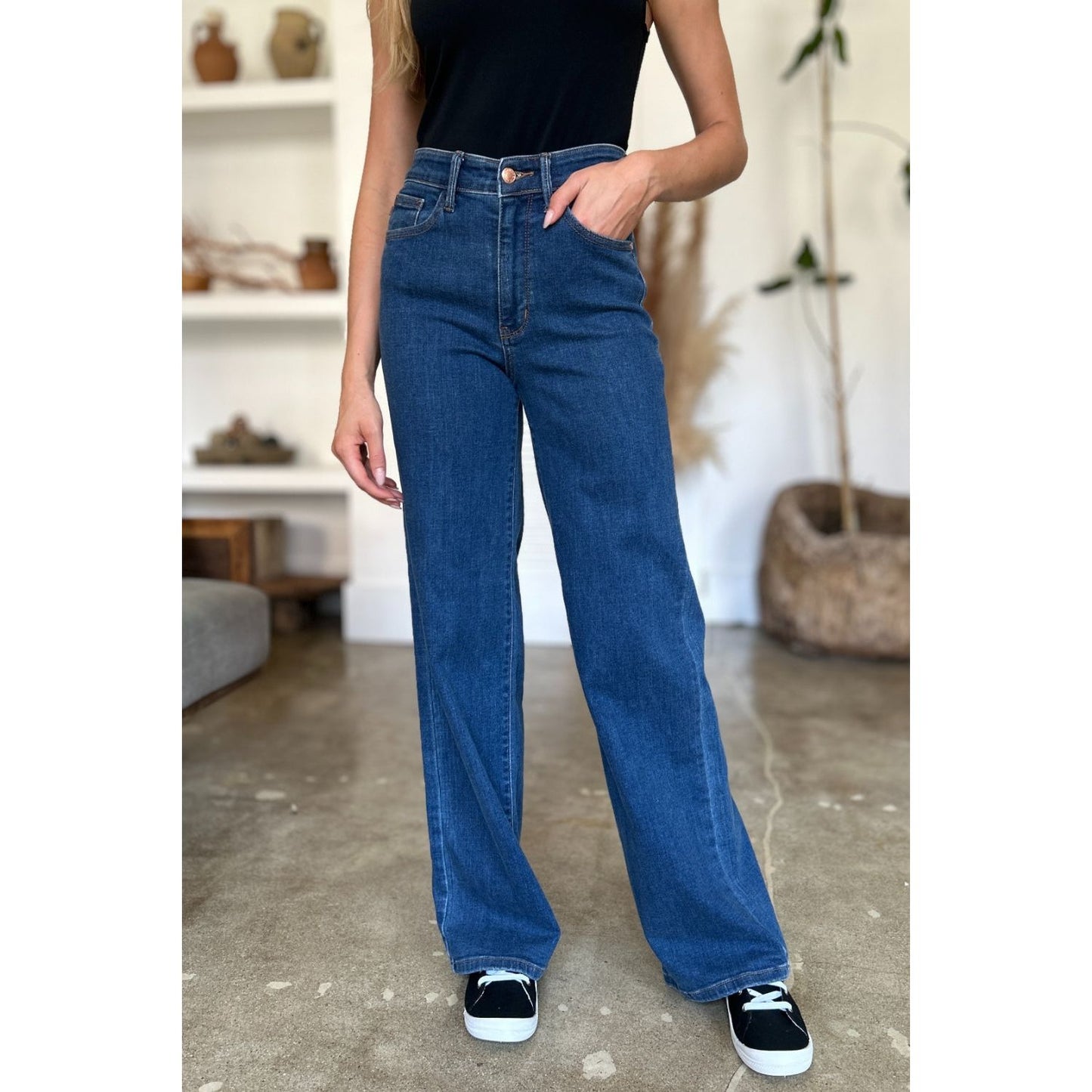 Judy Blue Full Size High Rise Straight Jeans