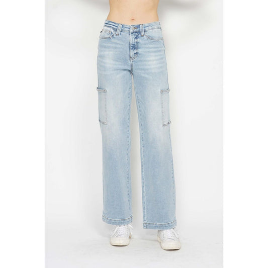 Judy Blue Full Size High Waist Straight Cargo Jeans