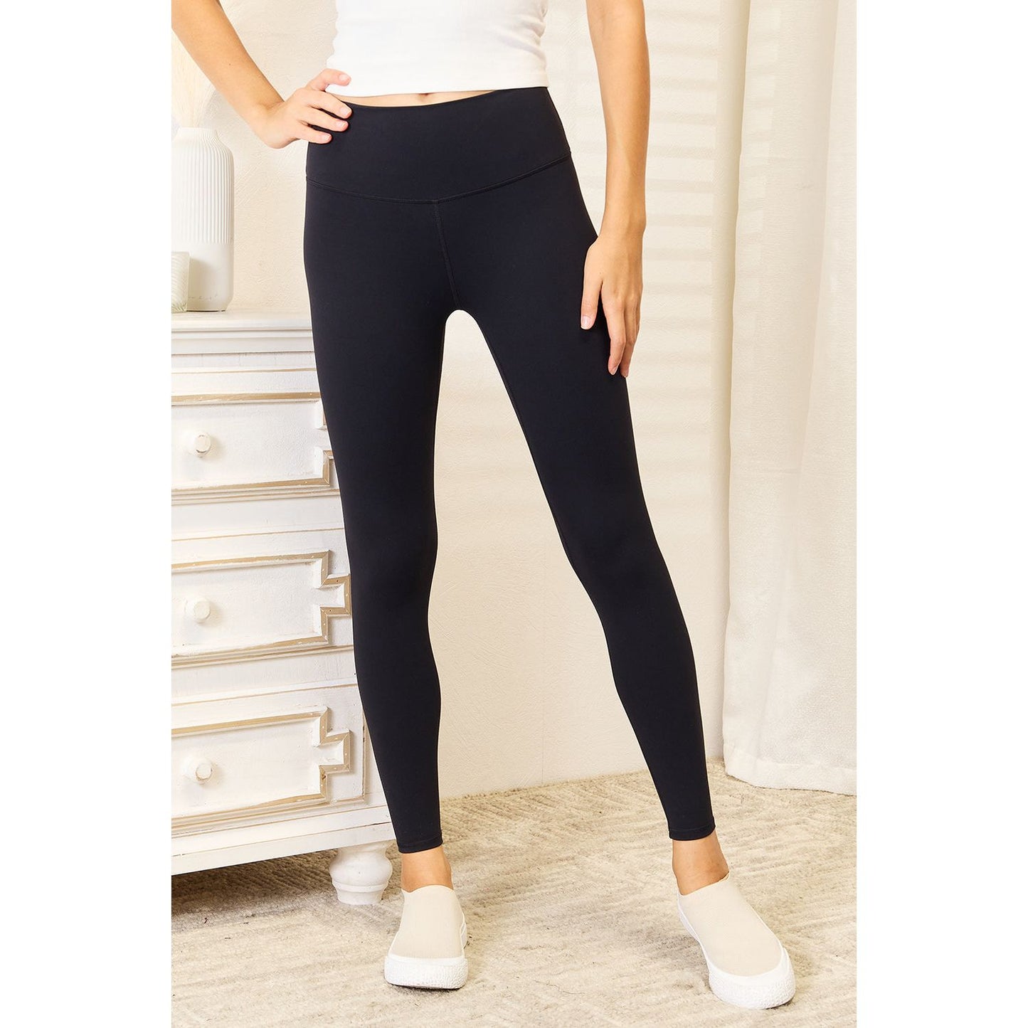 Double Take Wide Waistband Sports Leggings