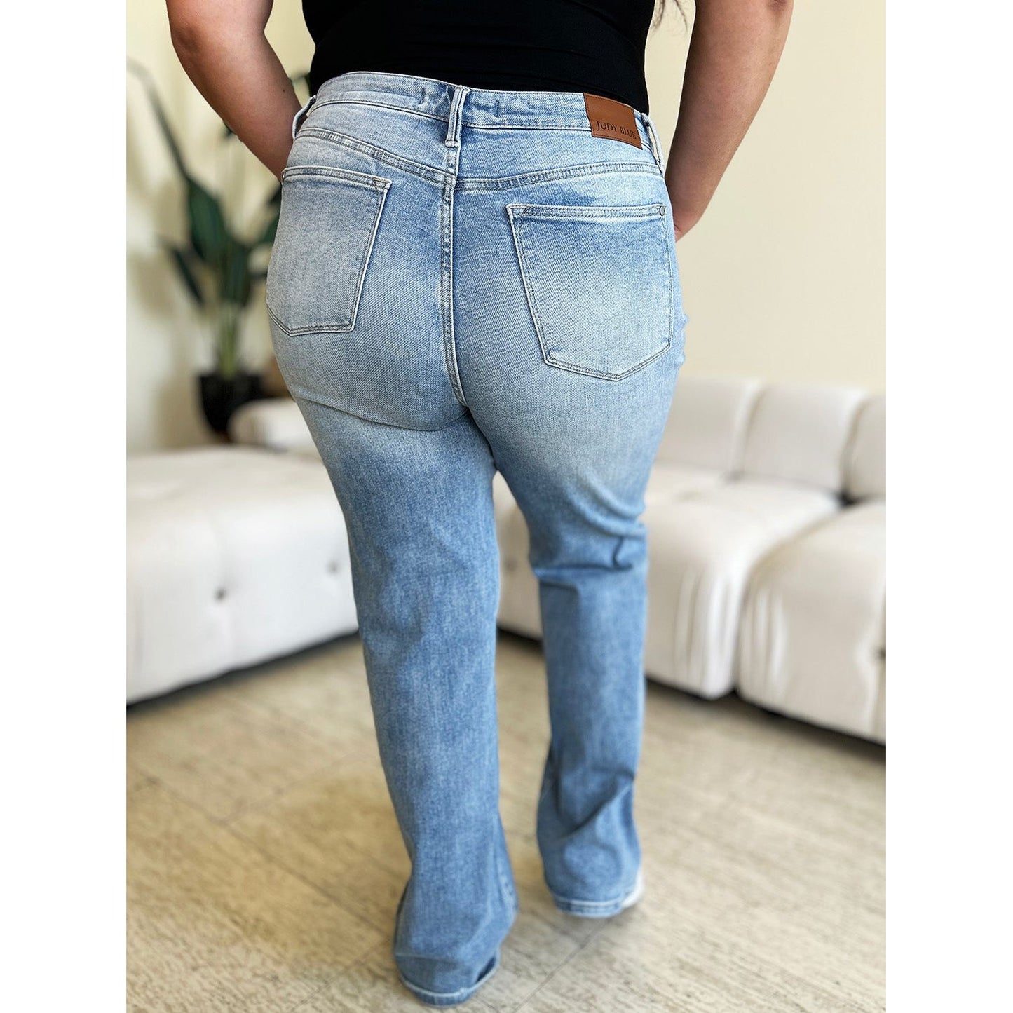 Judy Blue Full Size High Waist Wide Leg Jeans