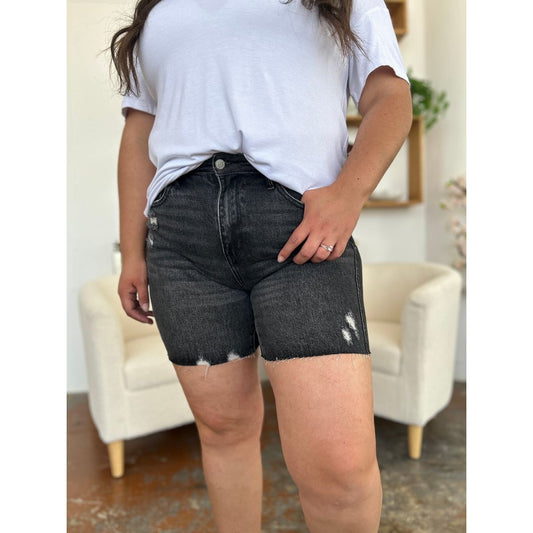 Judy Blue Full Size High Waist Rigid Magic Denim Shorts