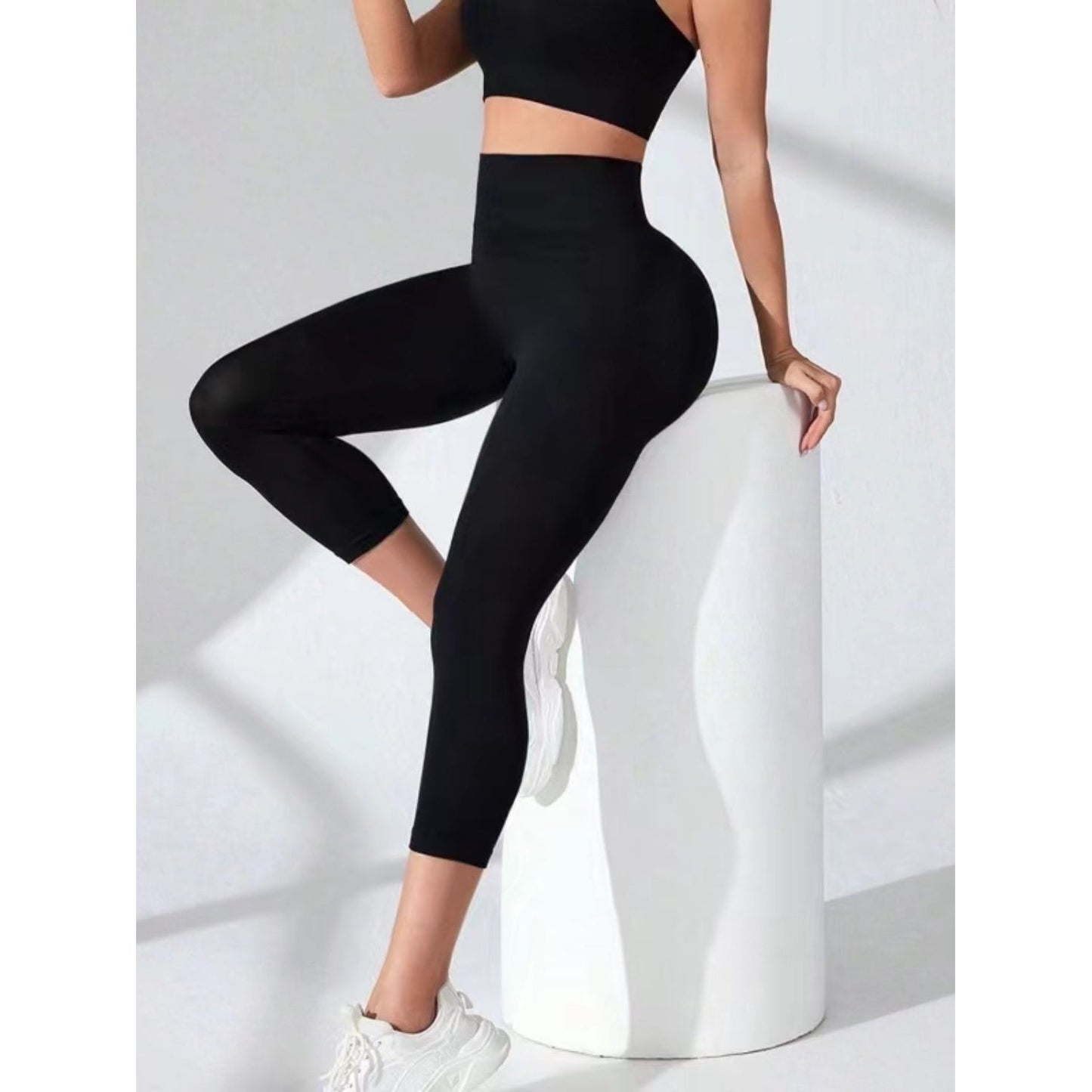 High Waist Cropped Active Leggings