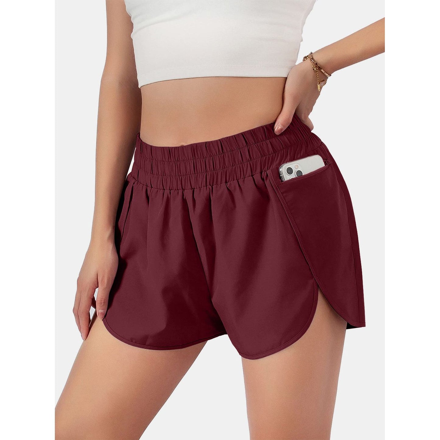 Elastic Waist Active Shorts