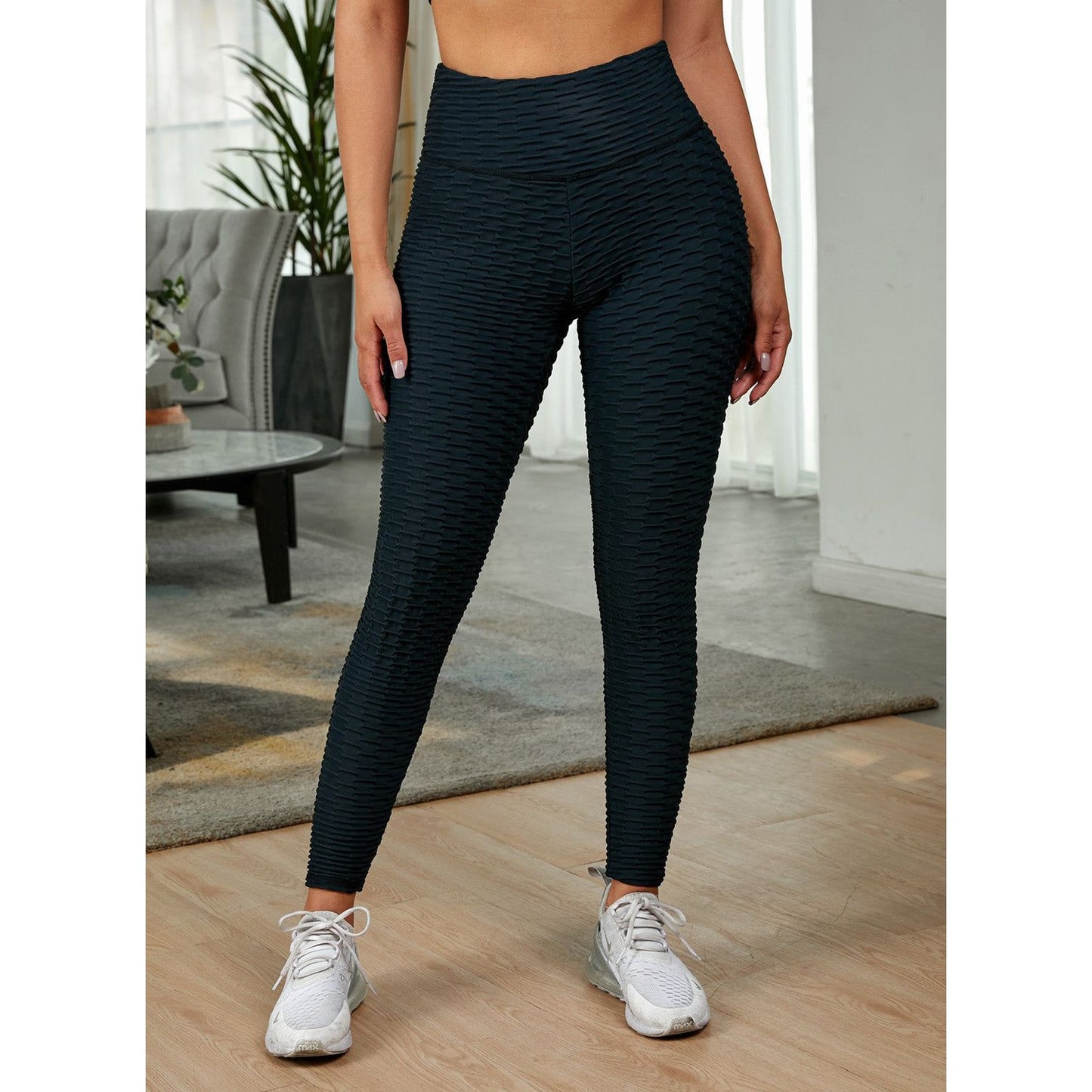 Textured High Waist Active Leggings