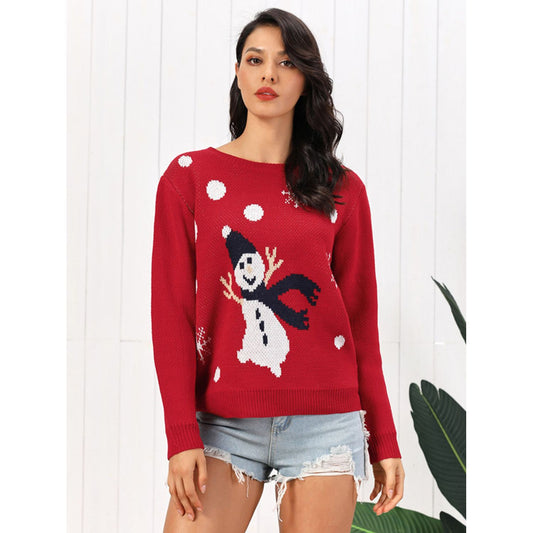 Snowman Round Neck Sweater