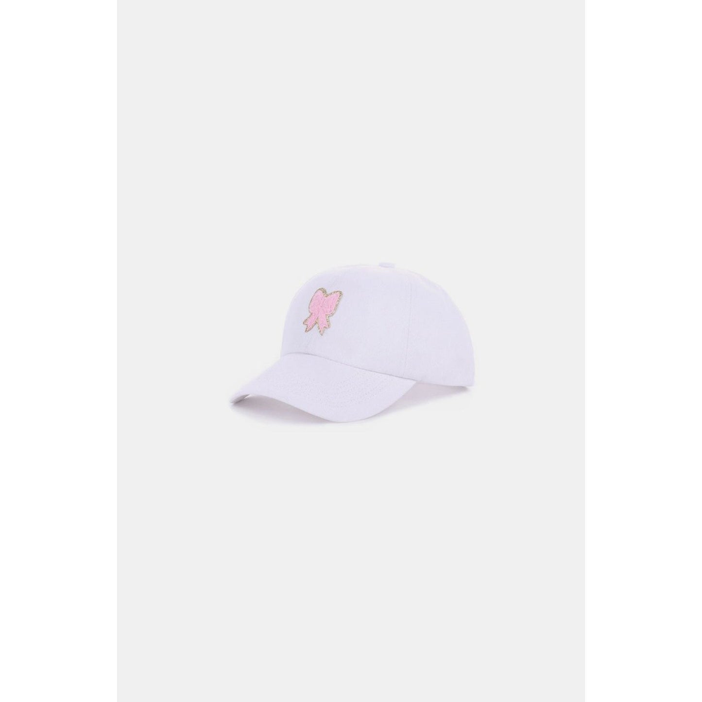 Zenana Ribbon Bow Chenille Patch Baseball Cap