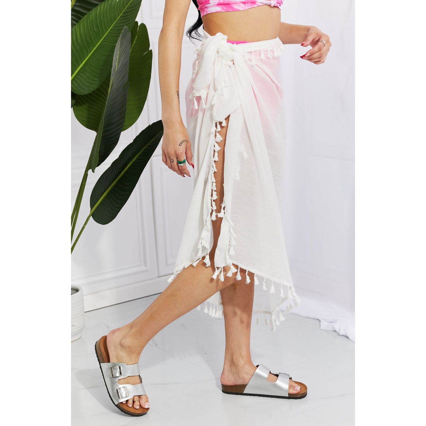 Marina West Swim Relax and Refresh Tassel Wrap Cover-Up