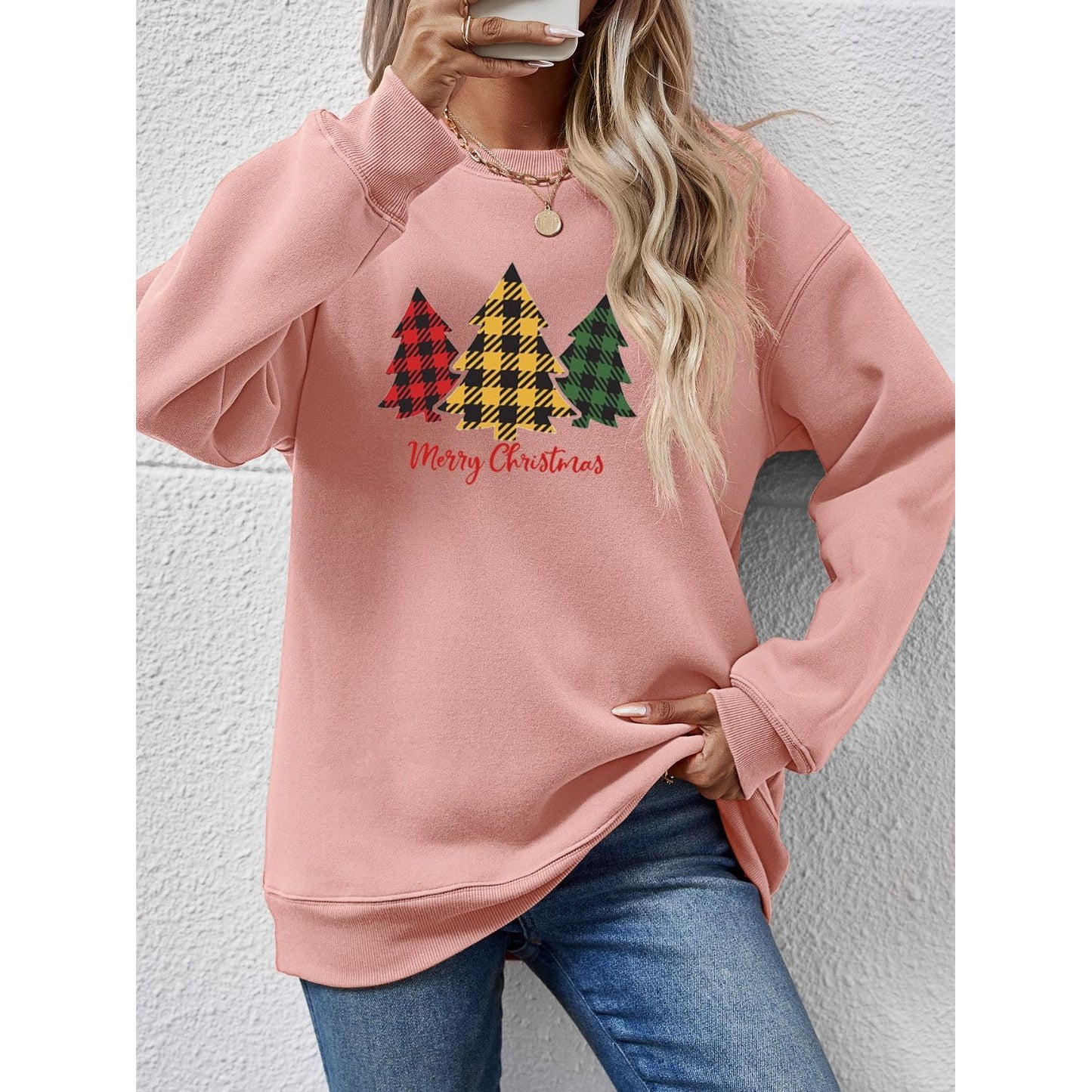 MERRY CHRISTMAS Dropped Shoulder Sweatshirt