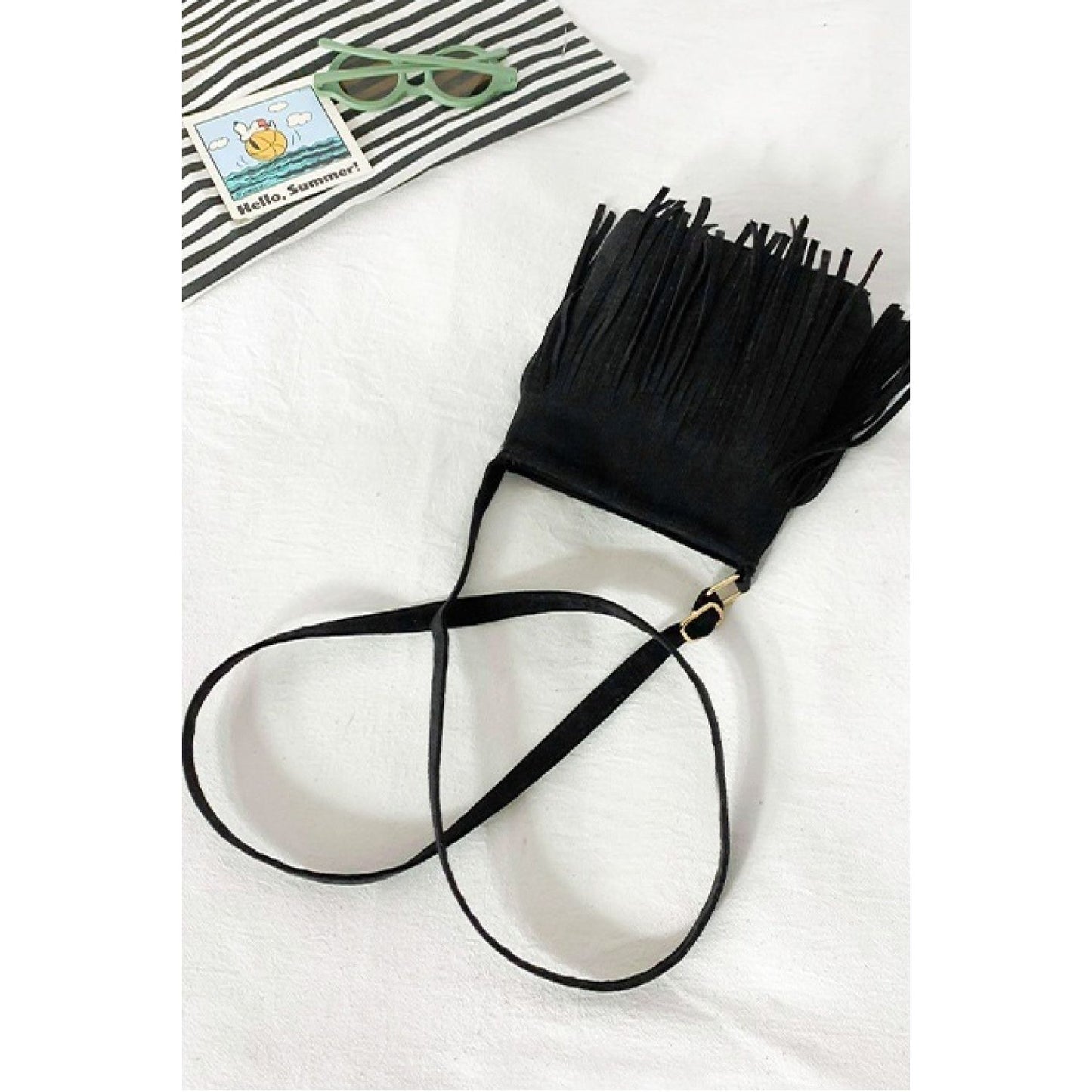 Adored PU Leather Crossbody Bag with Fringe