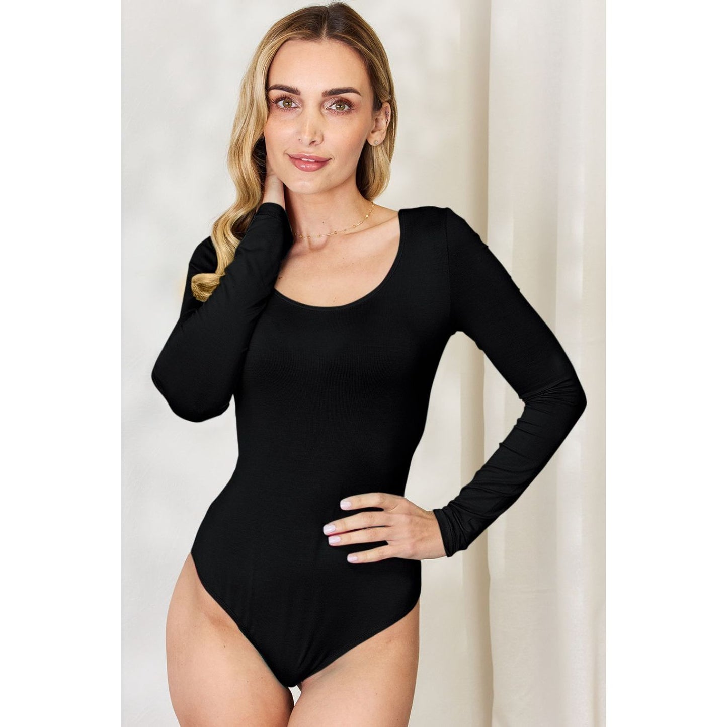 Basic Bae Full Size Round Neck Long Sleeve Bodysuit