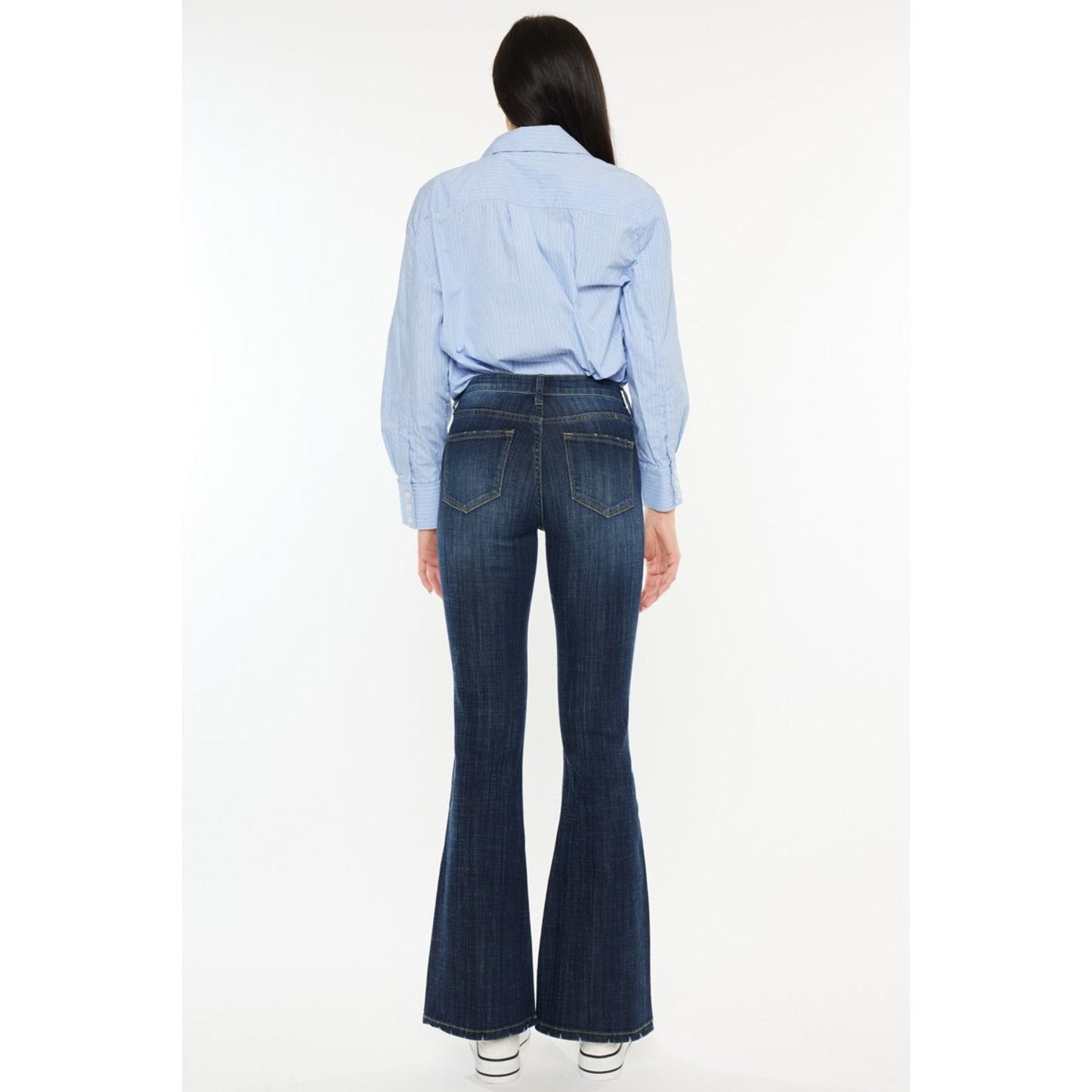 Kancan Full Size Mid Rise Flare Jeans