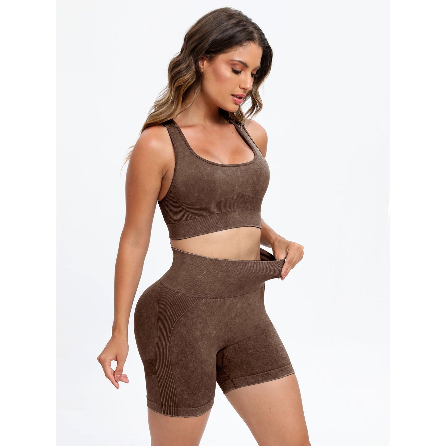 Scoop Neck Wide Strap Top and Shorts Active Set