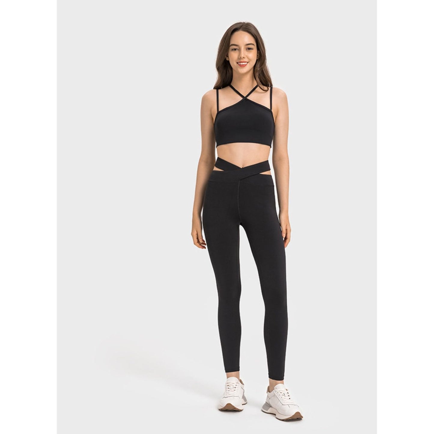 Crisscross Cutout Sports Leggings