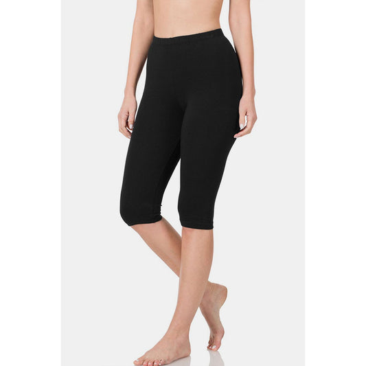 Zenana Full Size High Waist Capris