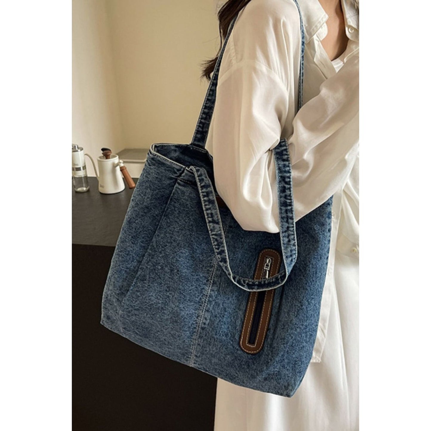 Medium Denim Tote Bag