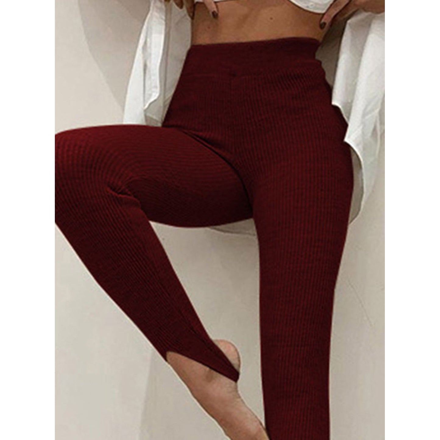 Ribbed Mid Waist Leggings