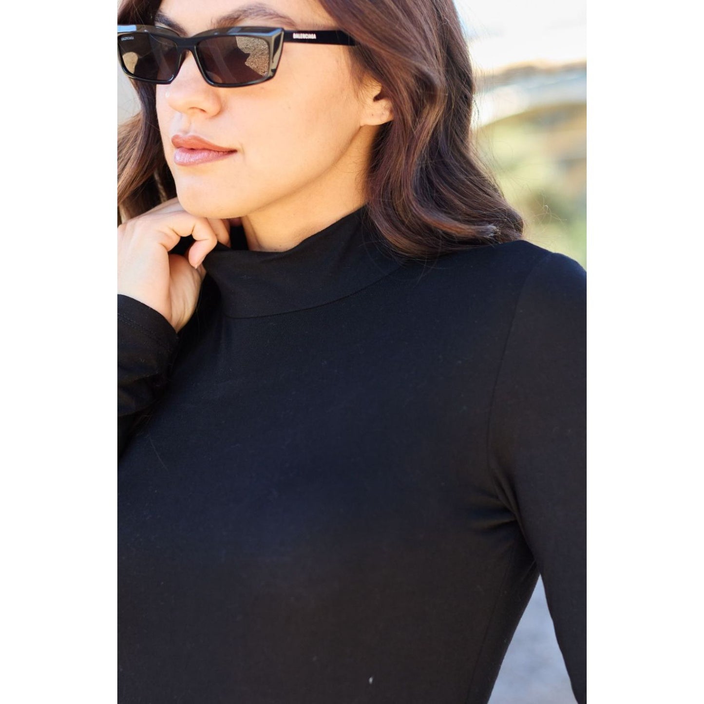 Basic Bae Full Size Mock Neck Long Sleeve Bodysuit