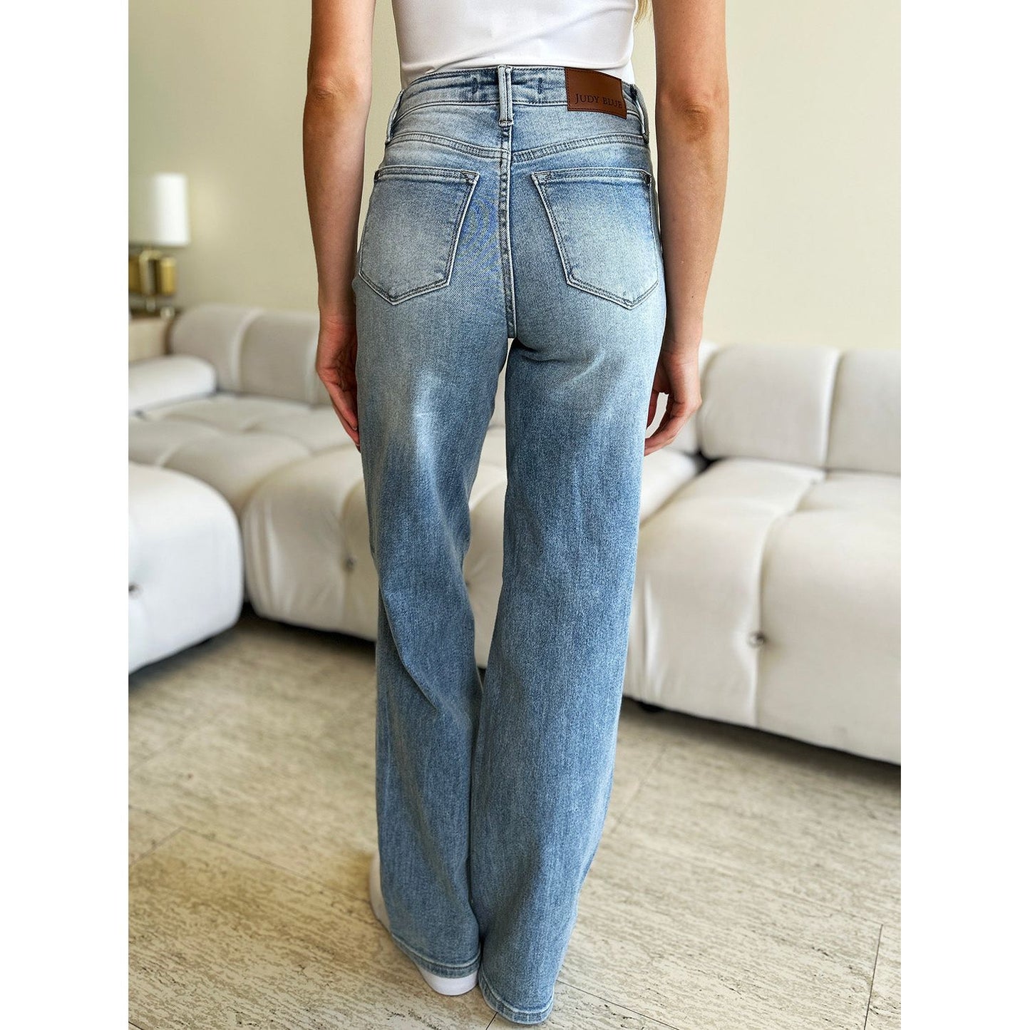 Judy Blue Full Size High Waist Wide Leg Jeans