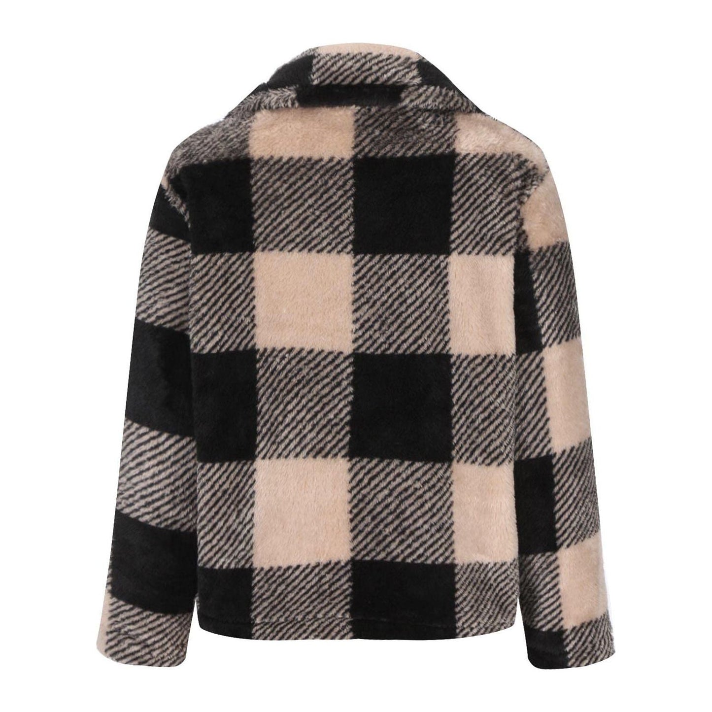 Full Size Plaid Zip Up Long Sleeve Jacket