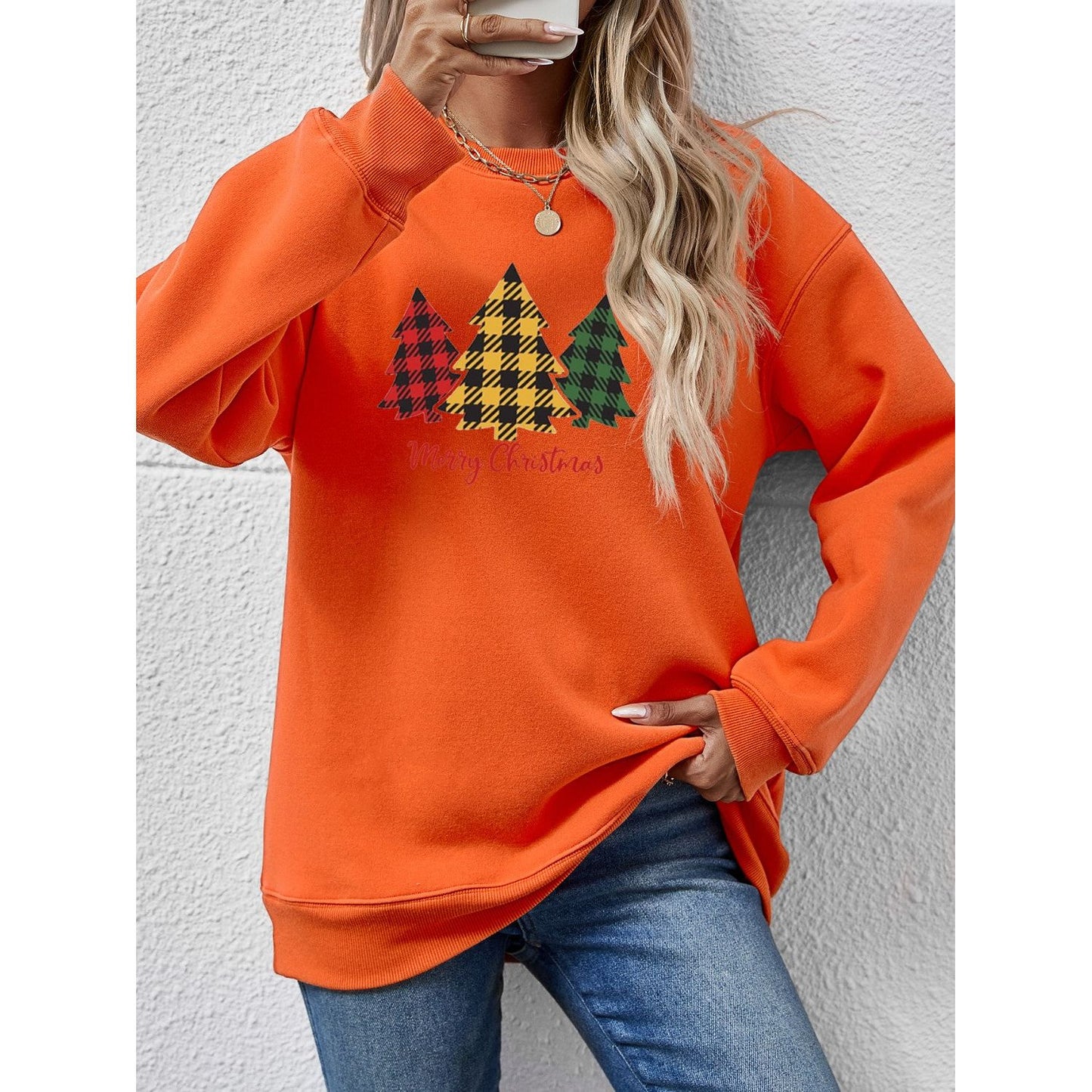 MERRY CHRISTMAS Dropped Shoulder Sweatshirt