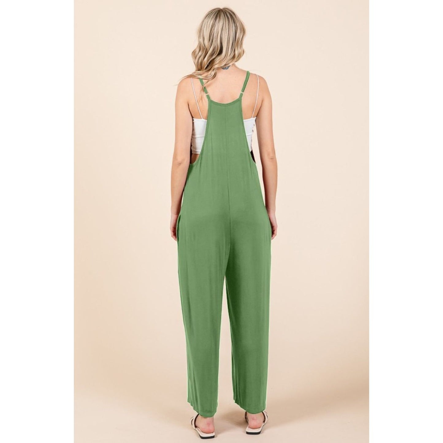 Culture Code Full Size Sleeveless Wide Leg Jumpsuit with Pockets