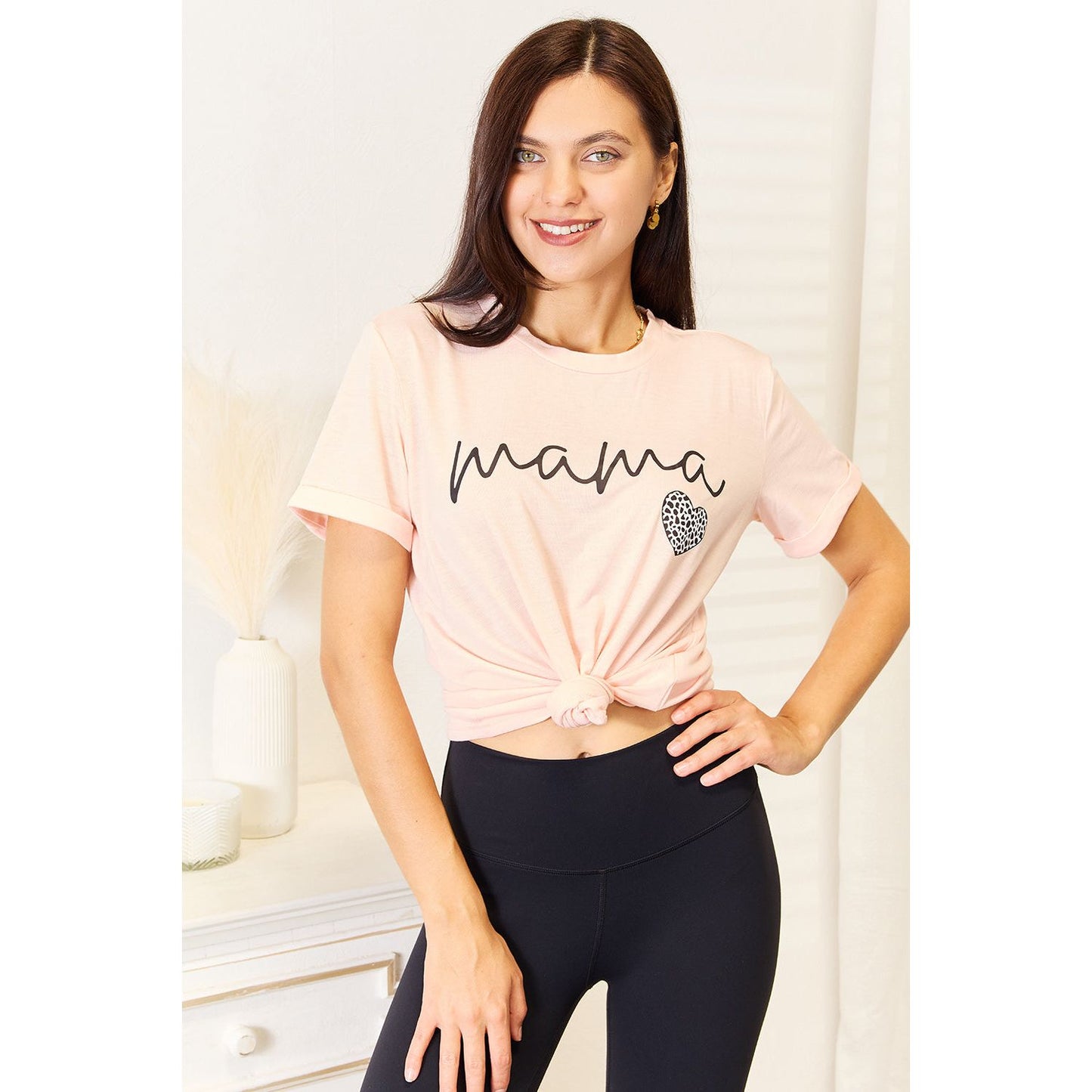 Simply Love MAMA Heart Graphic T-Shirt