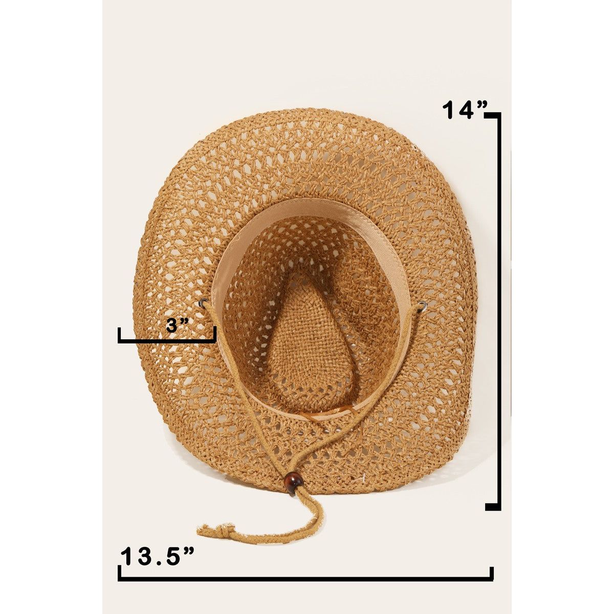 Fame Rope Strap Straw Braided Hat