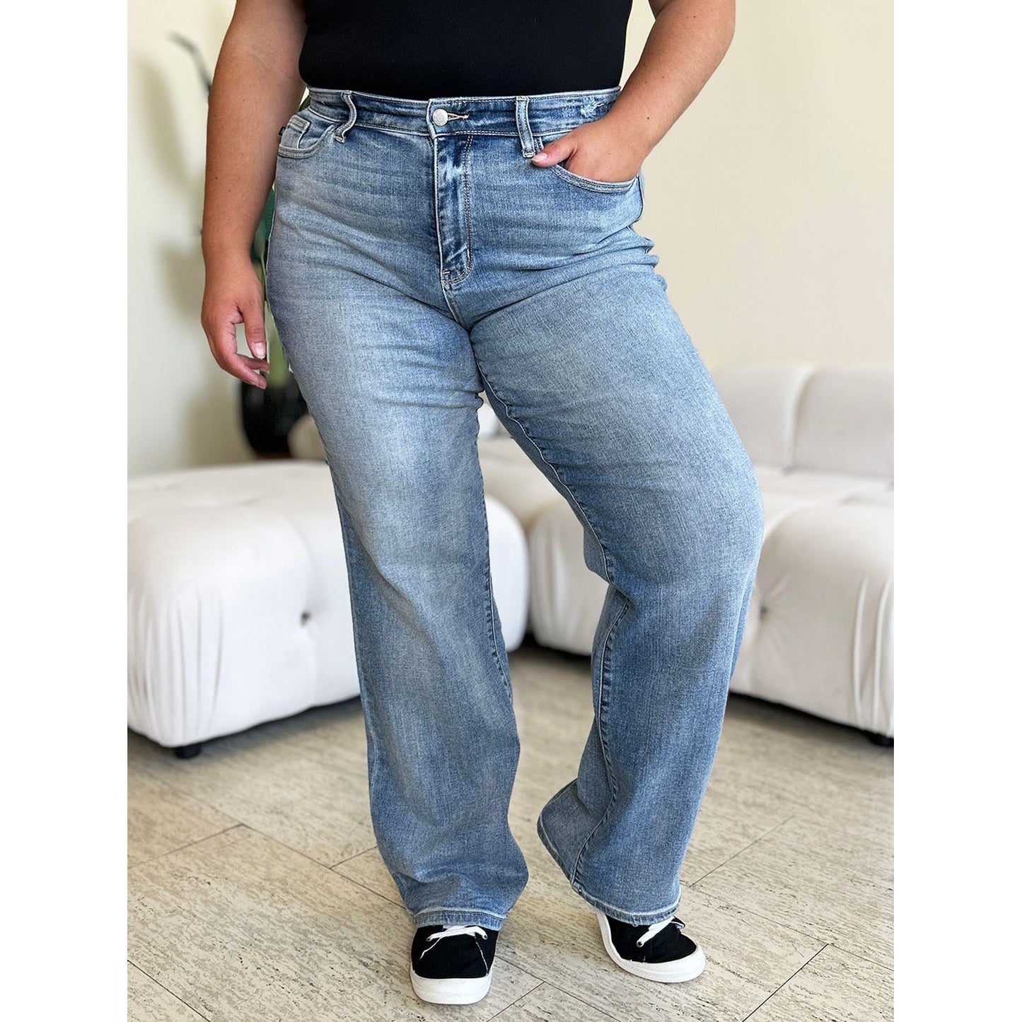 Judy Blue Full Size High Waist Straight Jeans