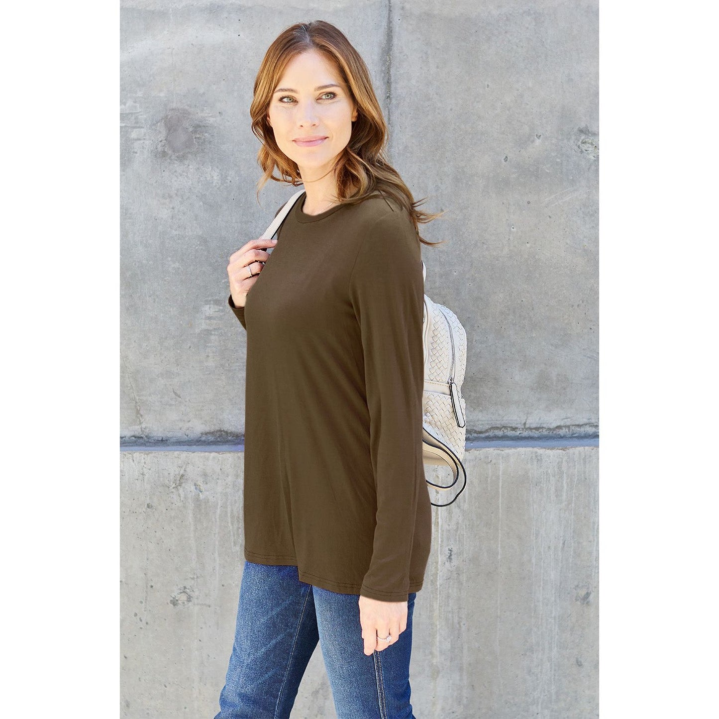 Basic Bae Full Size Round Neck Long Sleeve Top