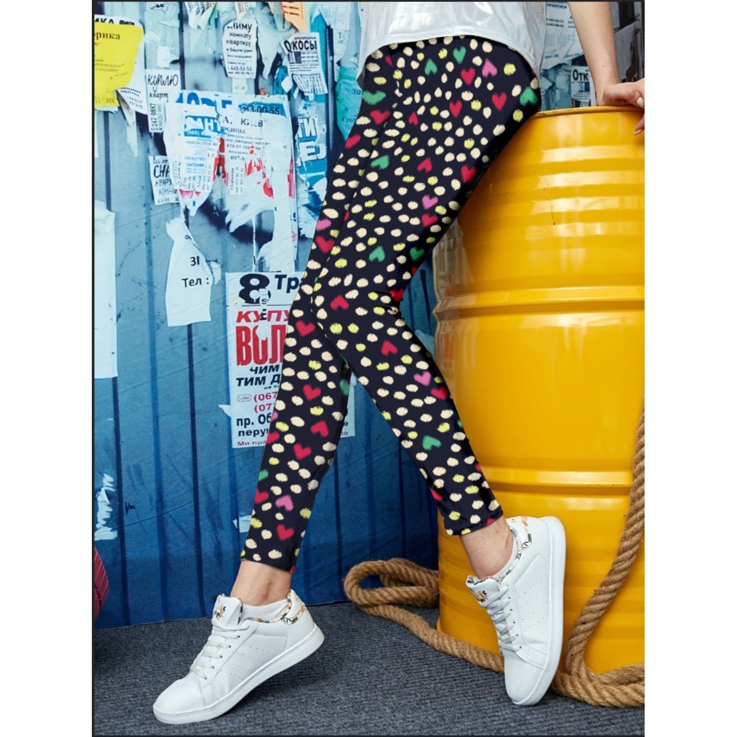 Printed High Waist Skinny Leggings