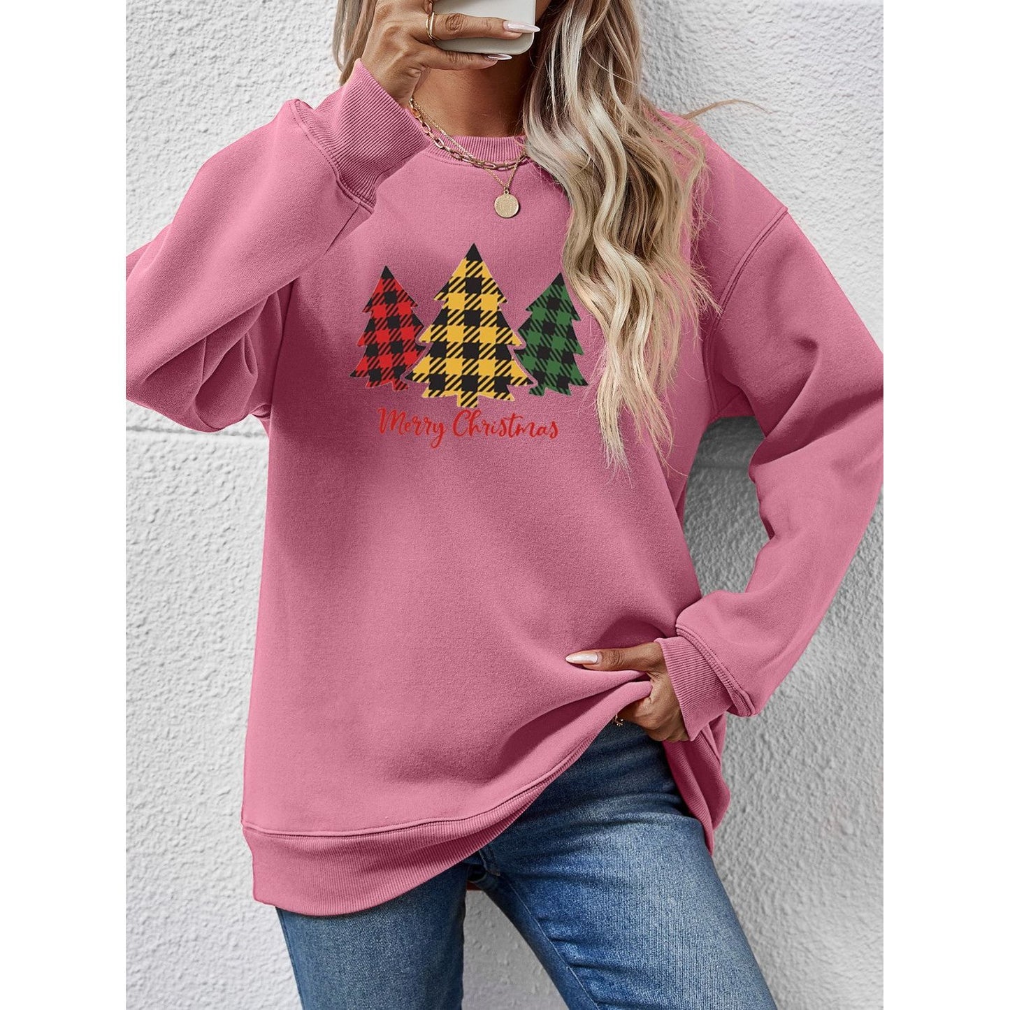 MERRY CHRISTMAS Dropped Shoulder Sweatshirt