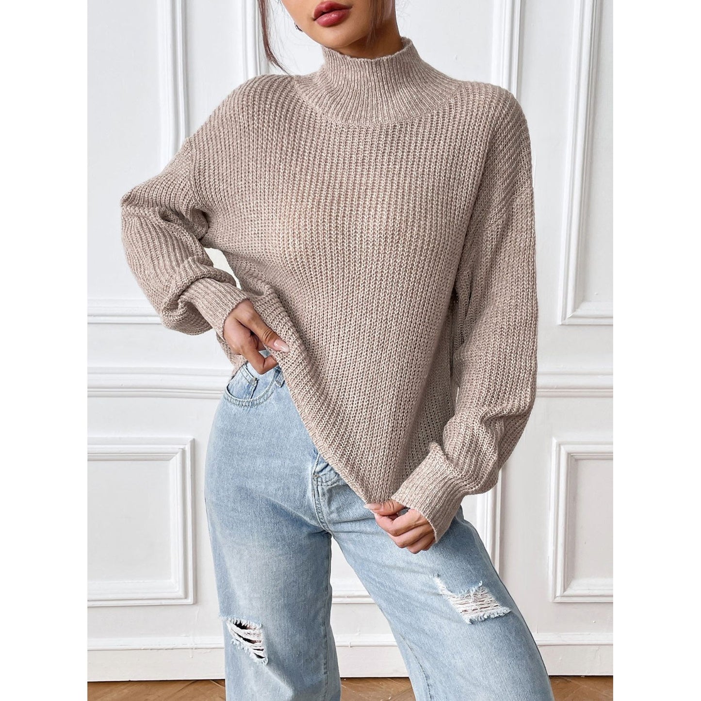 Turtleneck Long Sleeve Sweater