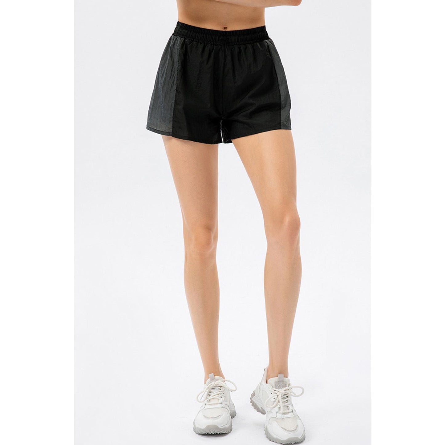 Color Block Drawstring Active Shorts