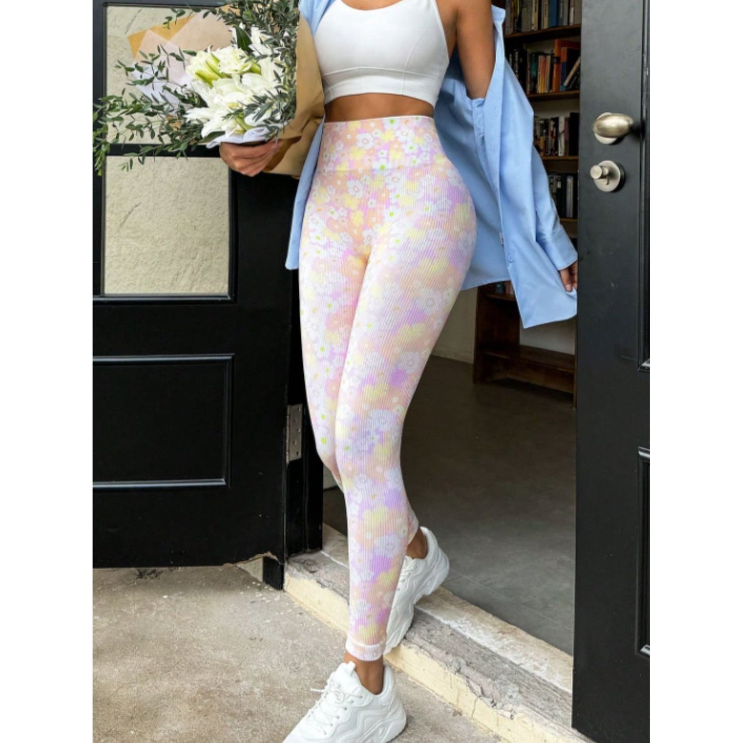 Floral High Waist Active Leggings