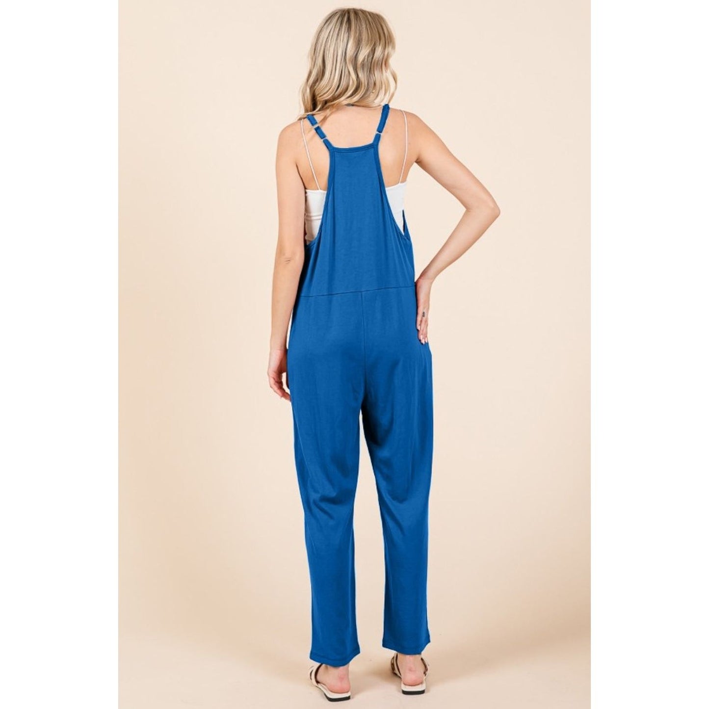 Culture Code Full Size Sleeveless Jumpsuit with Pockets