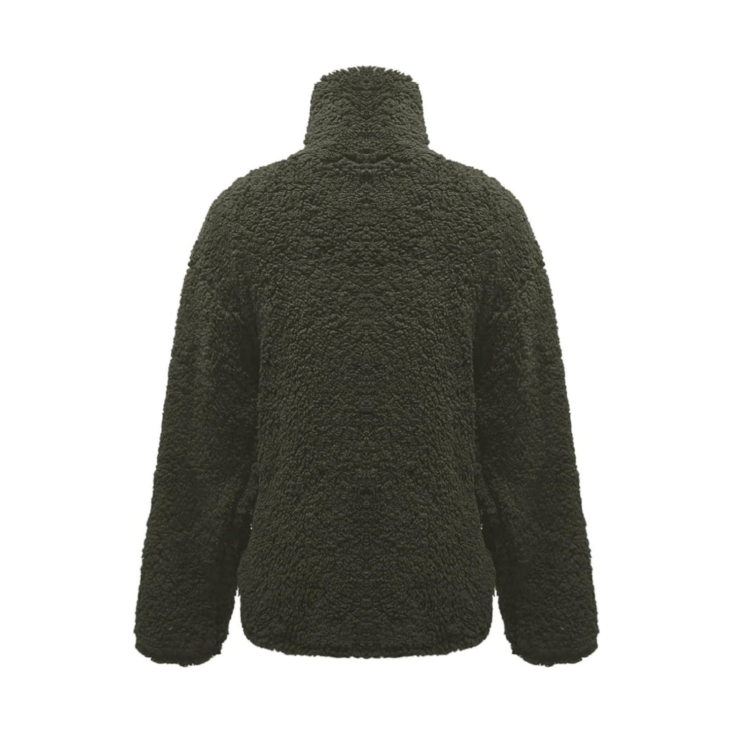 Fuzzy Turtleneck Long Sleeve Sweatshirt