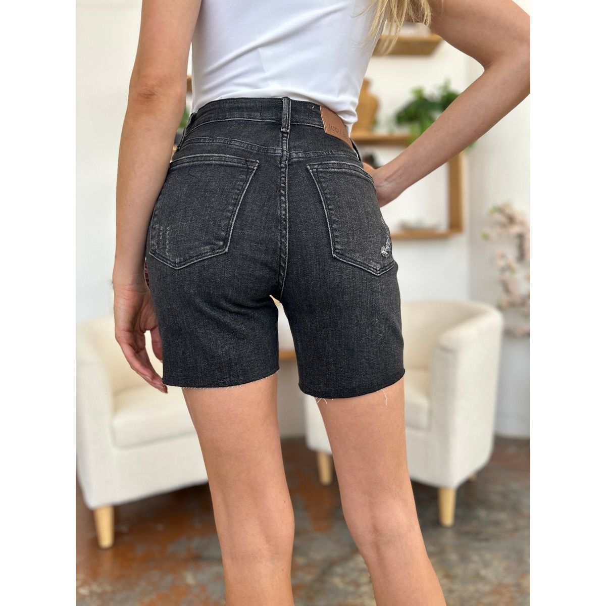 Judy Blue Full Size High Waist Rigid Magic Denim Shorts