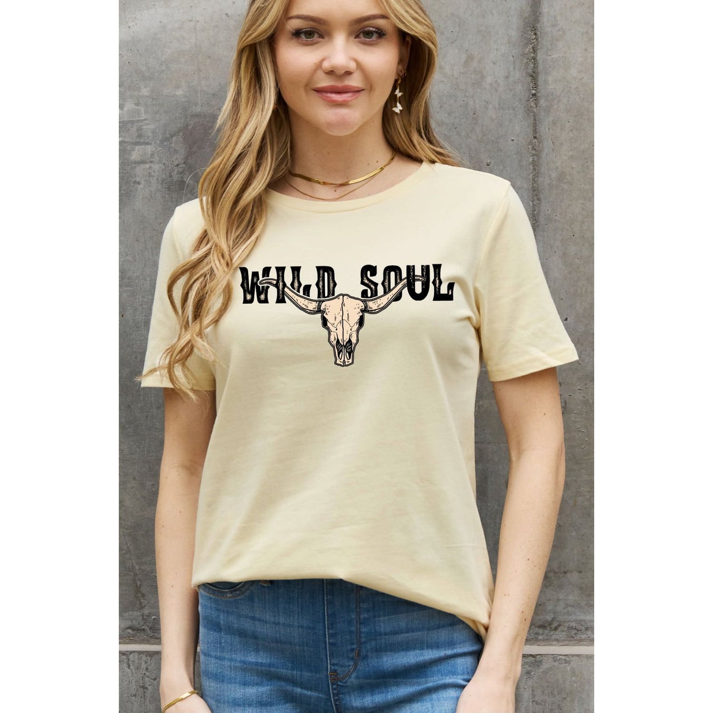 Simply Love Full Size WILD SOUL Graphic Cotton Tee