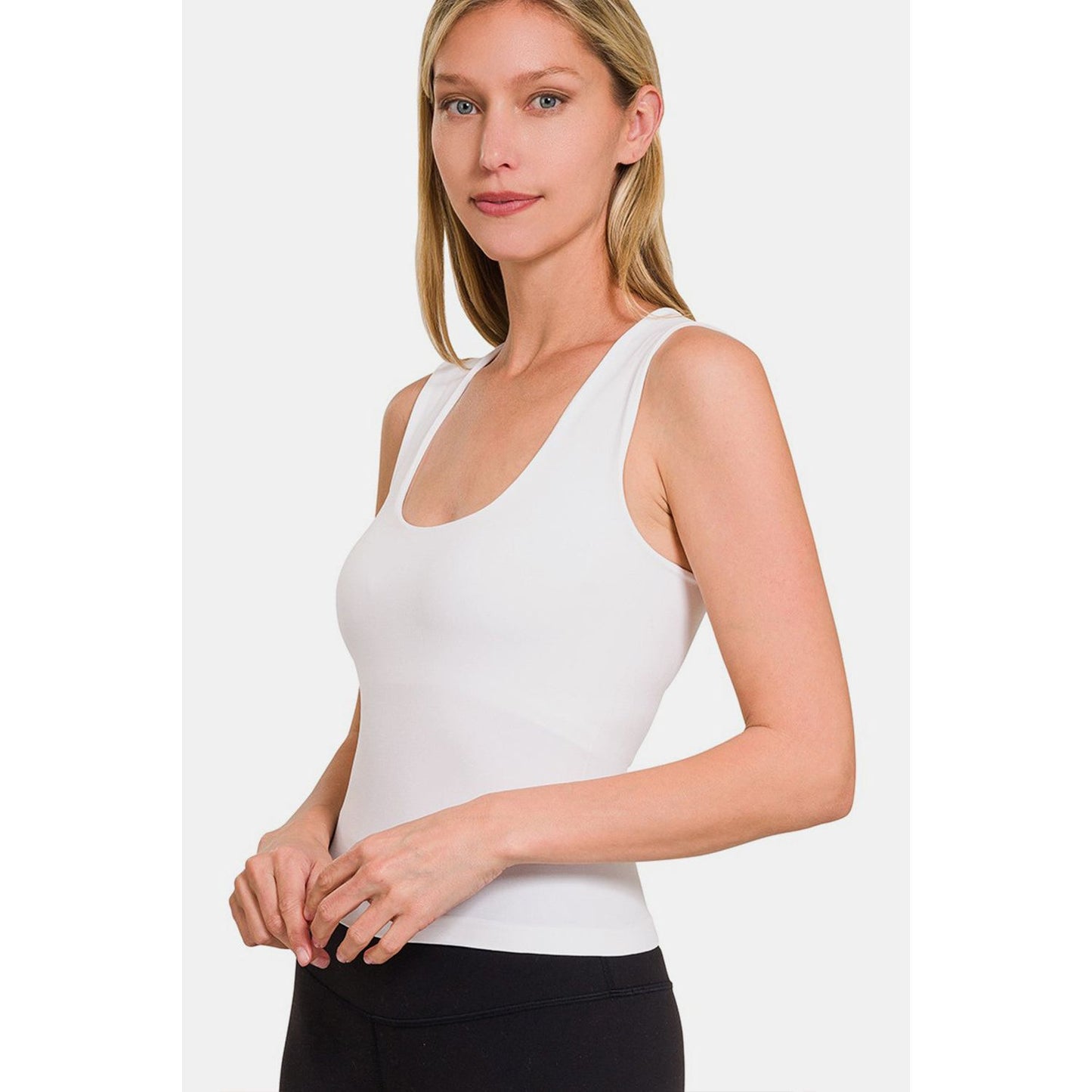 Zenana Cropped Padded Seamless Tank