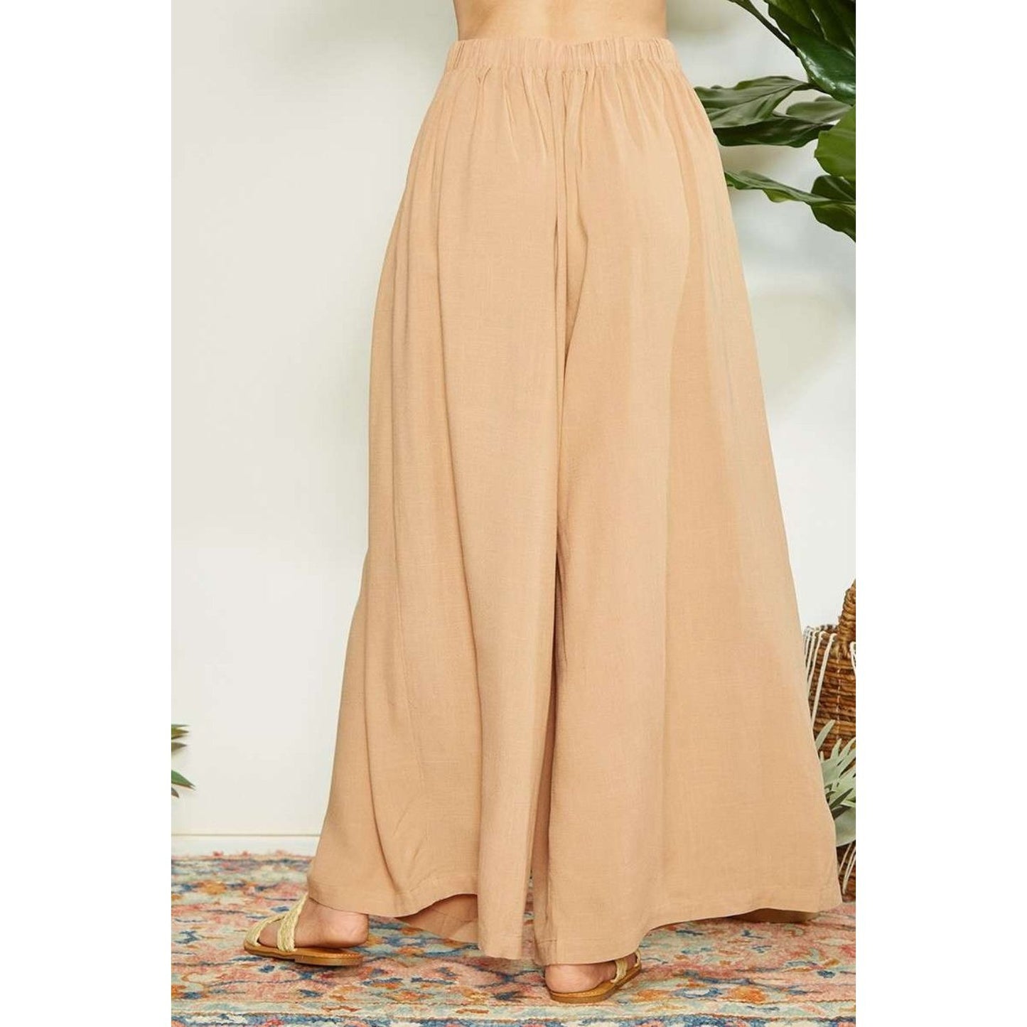 Mittoshop Wrap Pleating Detail Wide Leg Pants