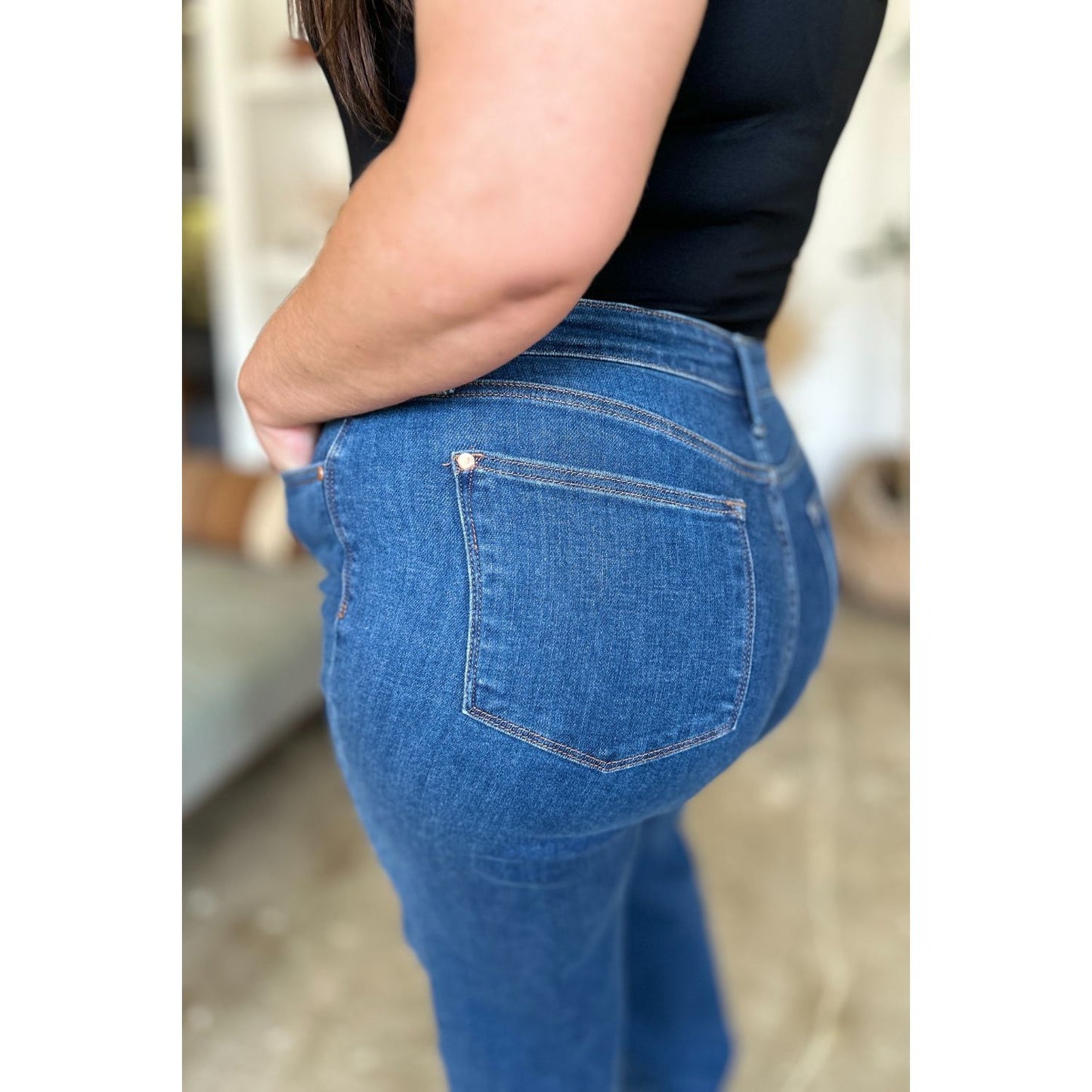 Judy Blue Full Size High Rise Straight Jeans