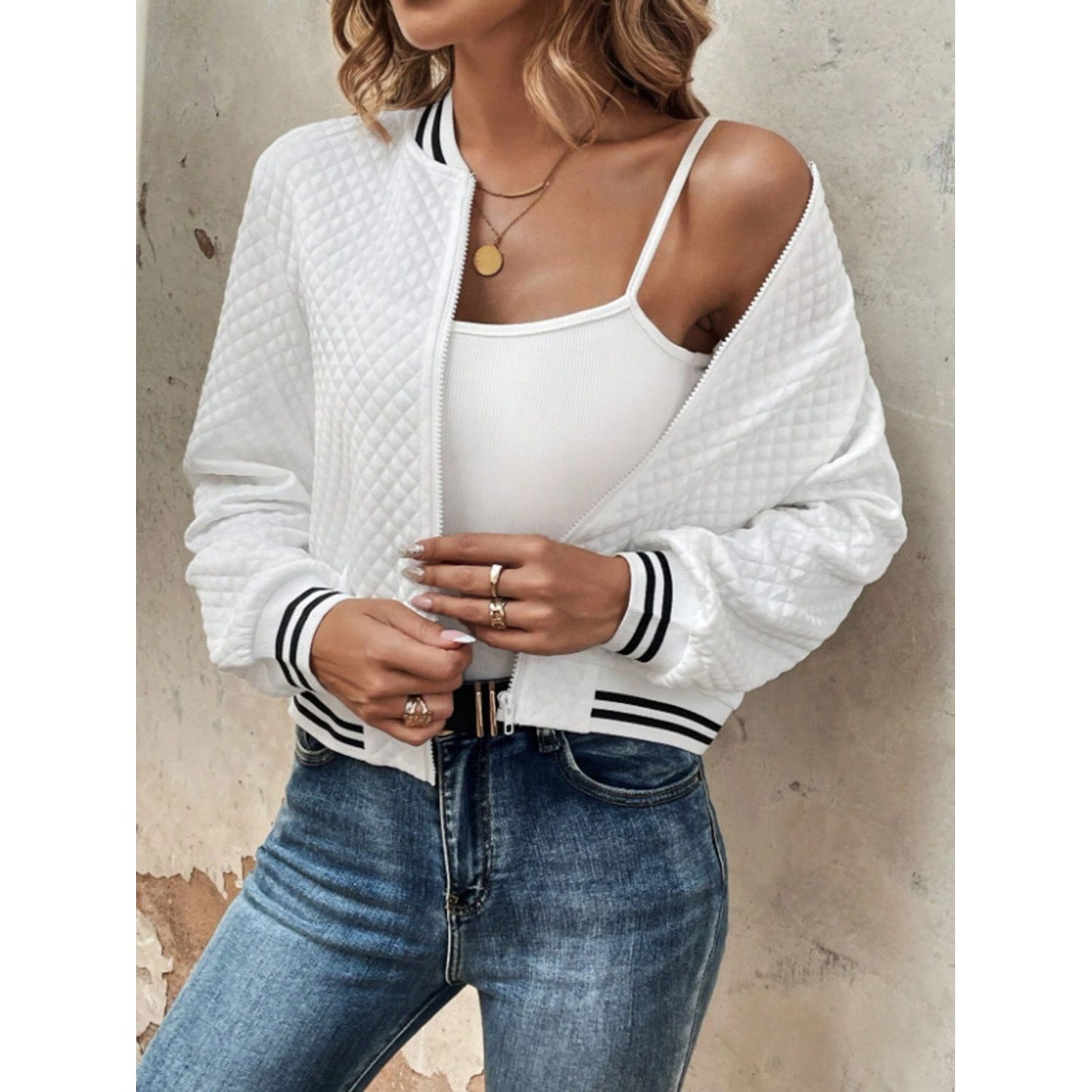 Zip Up Long Sleeve Jacket