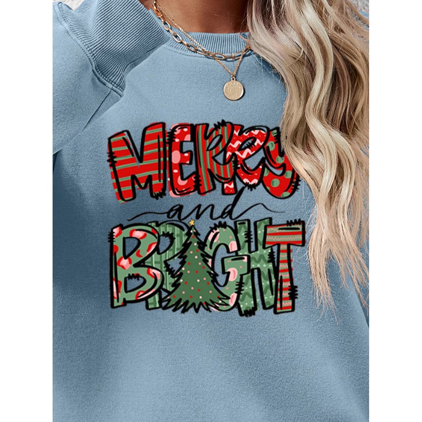 MERRY AND BRIGHT Long Sleeve Sweatshirt